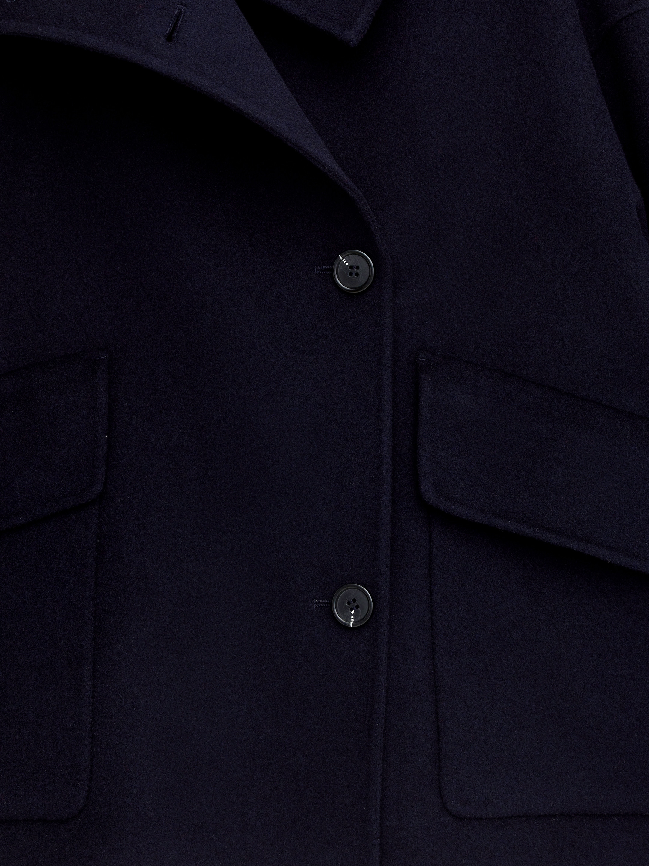 View larger image: Doublé Wool-Blend Jacket - Dark Blue - Ladies | H&M GB 2