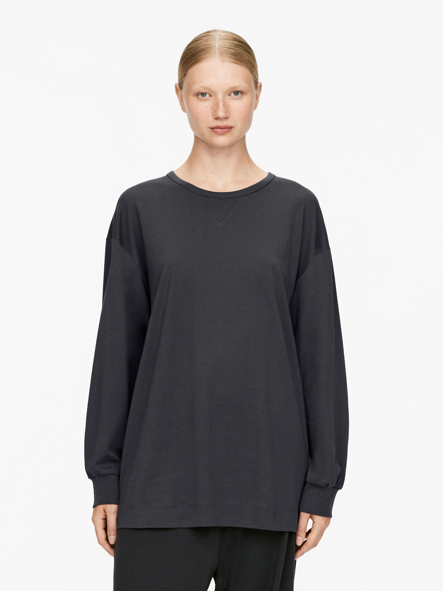 T-shirt à manches longues - Gris foncé