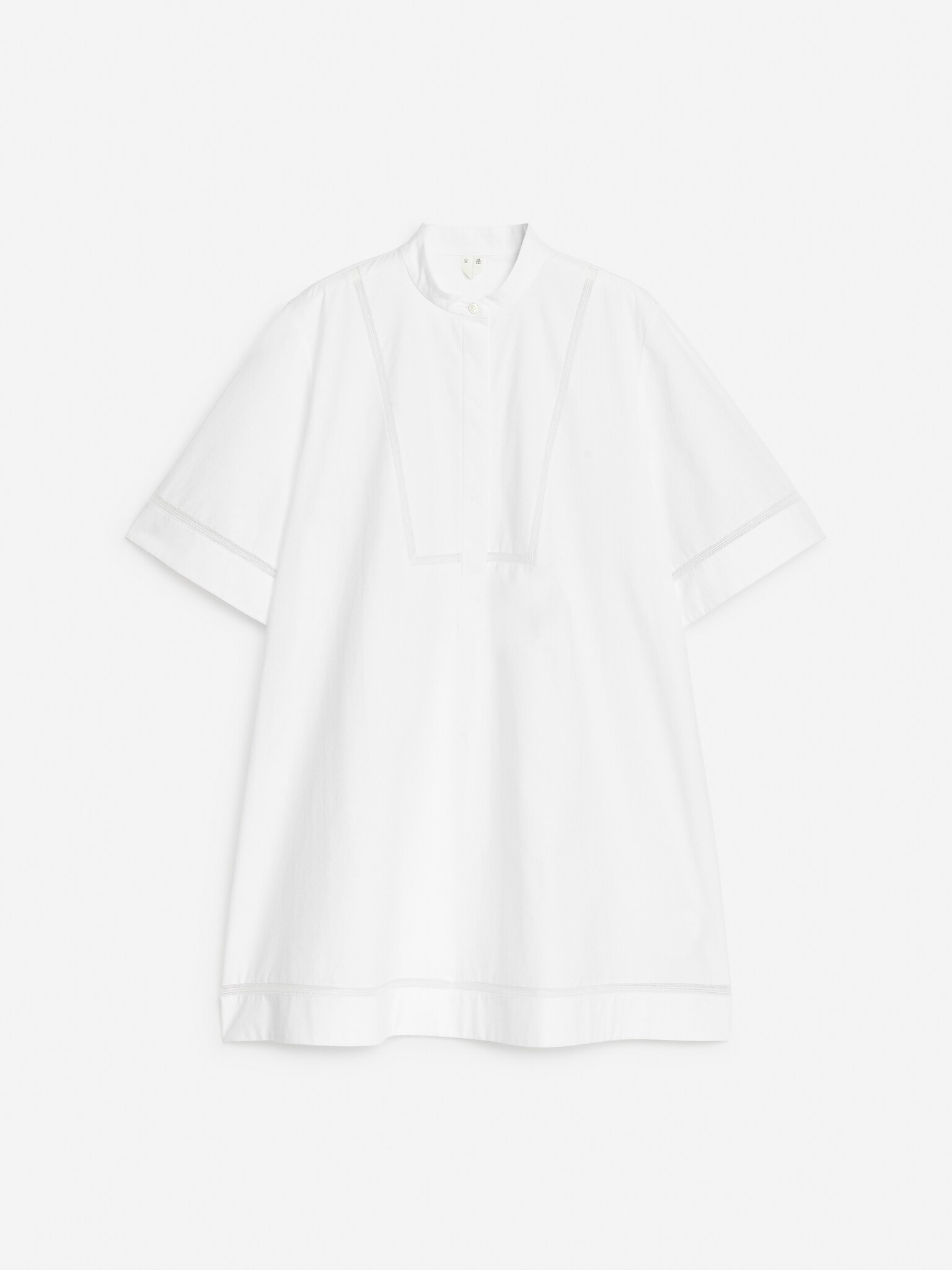 Short-Sleeve Cotton Tunic - White