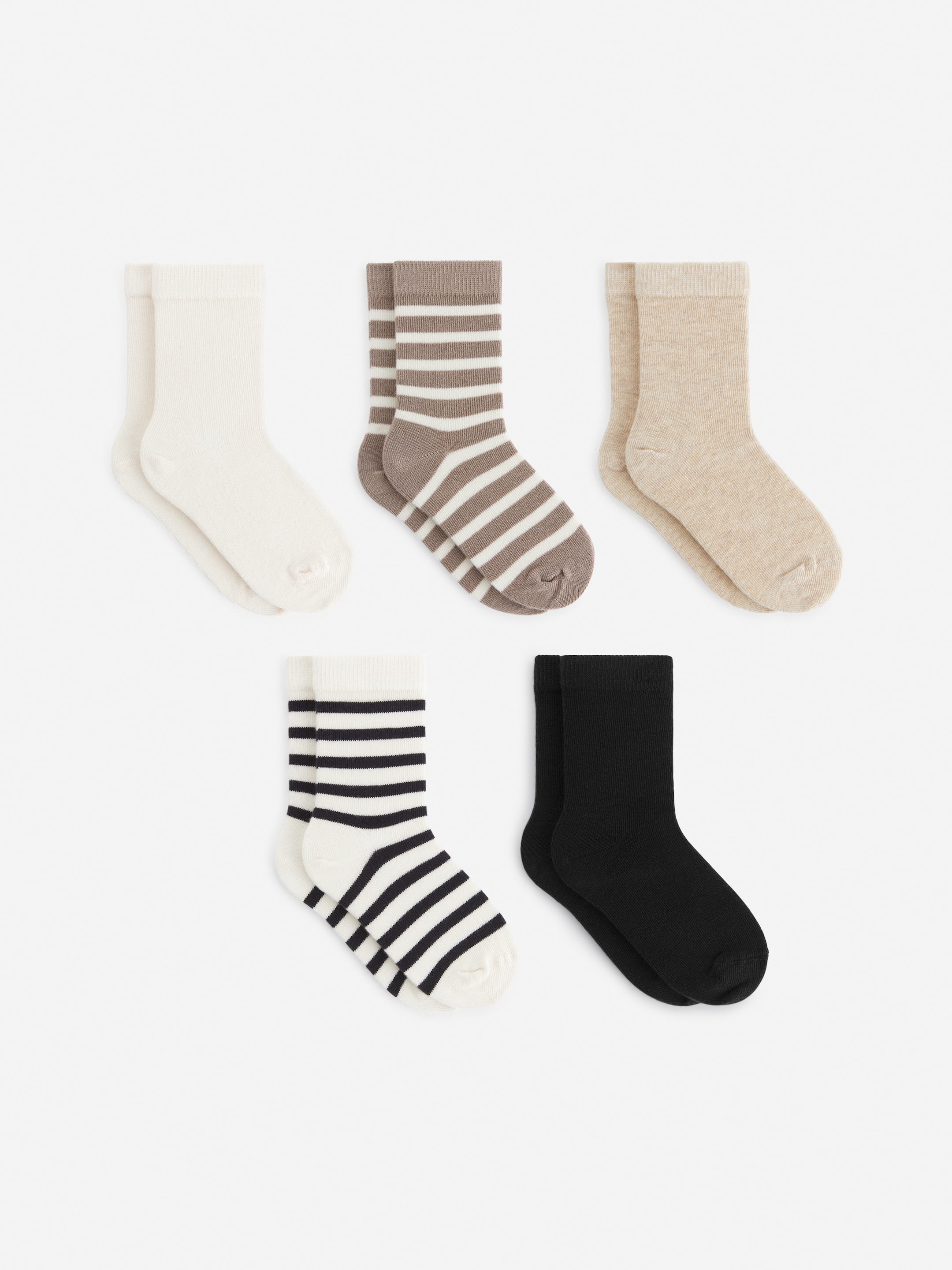Cotton Socks Set of 5-#eee3d7-12626