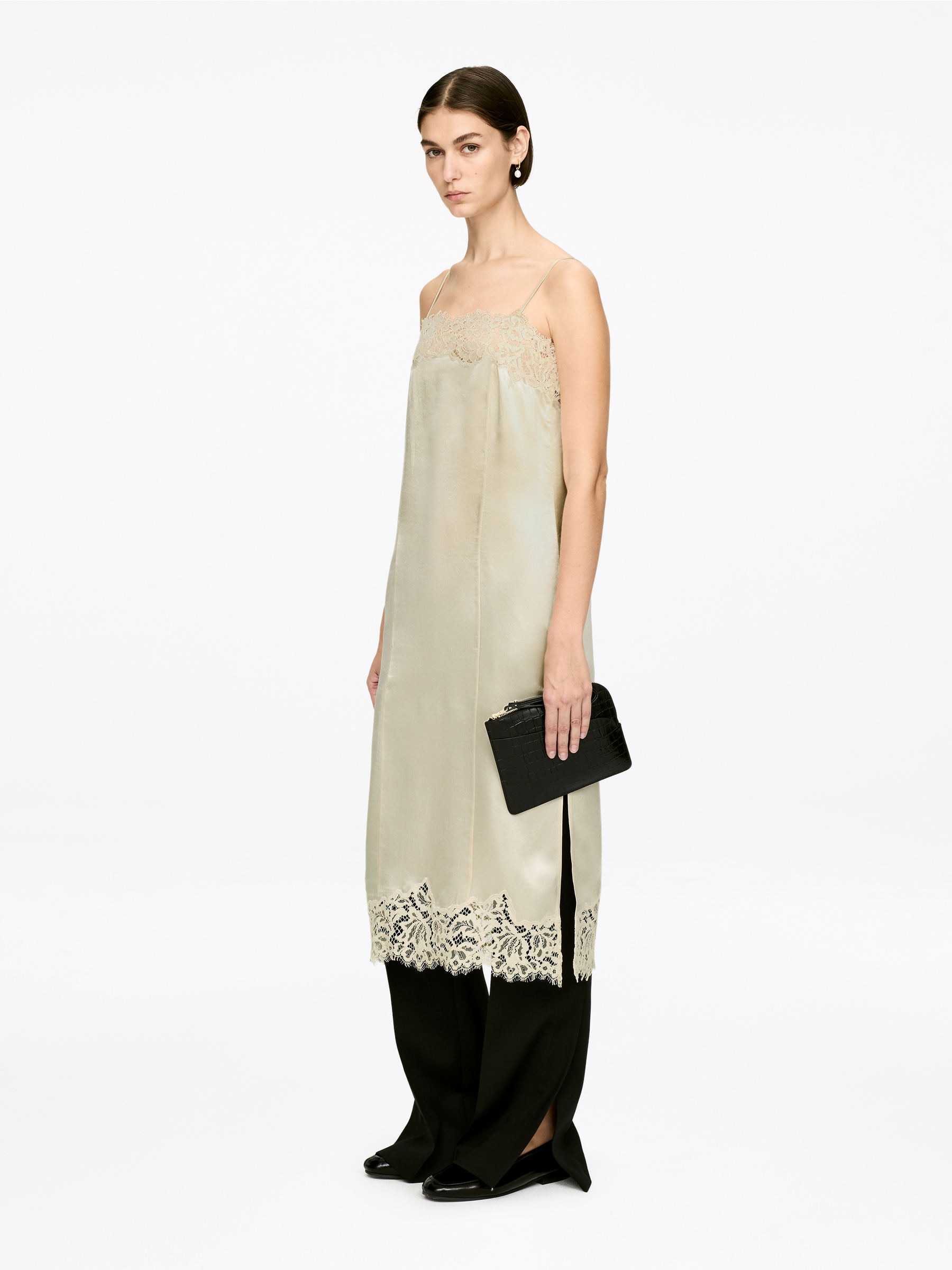 Lace-Detail Strap Dress - Light Beige - Regular fit - Women - StillMedia/Lookbook - 9