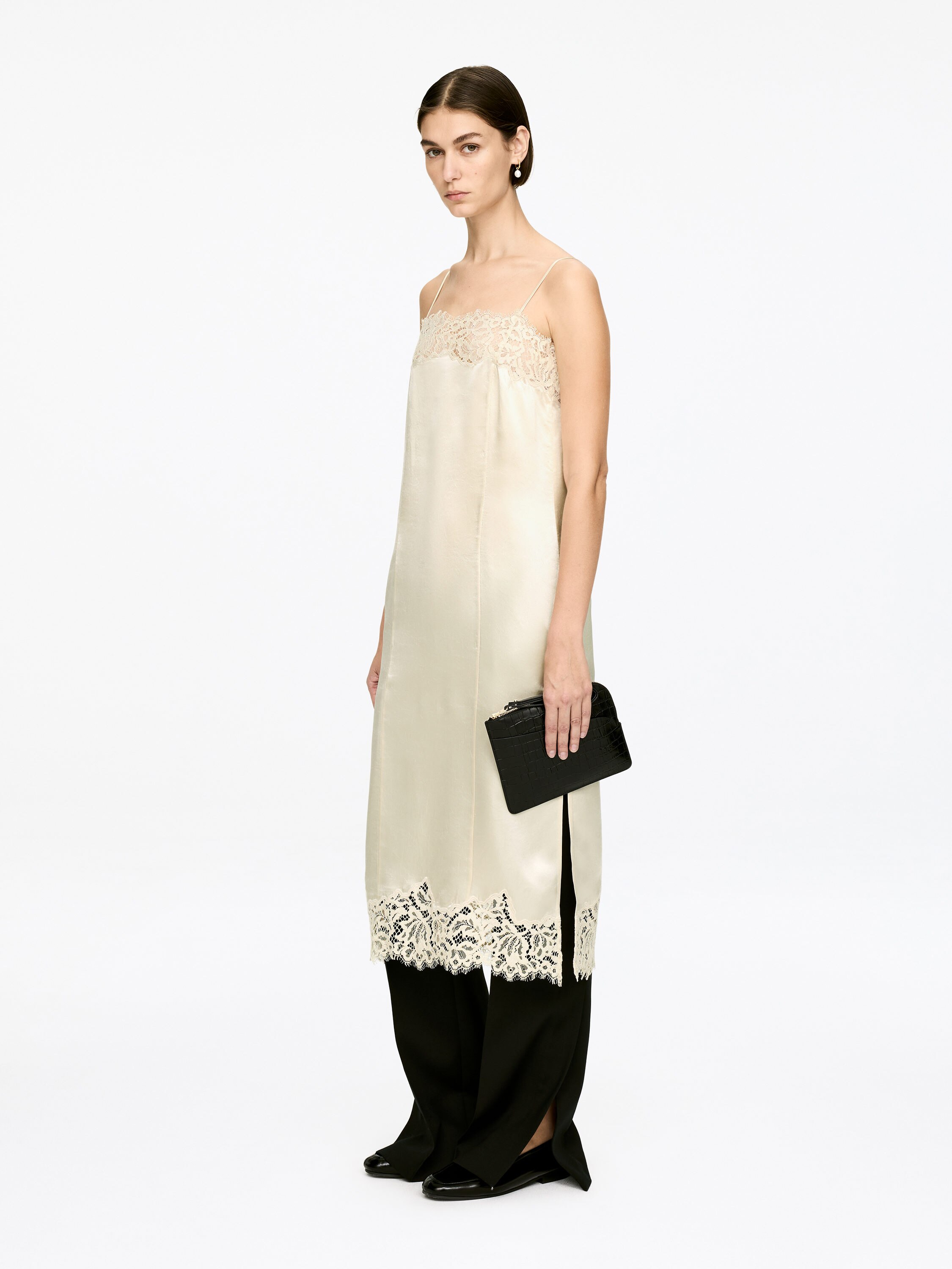Lace-Detail Strap Dress - Light Beige - Regular fit - Women - StillMedia/Lookbook - 9