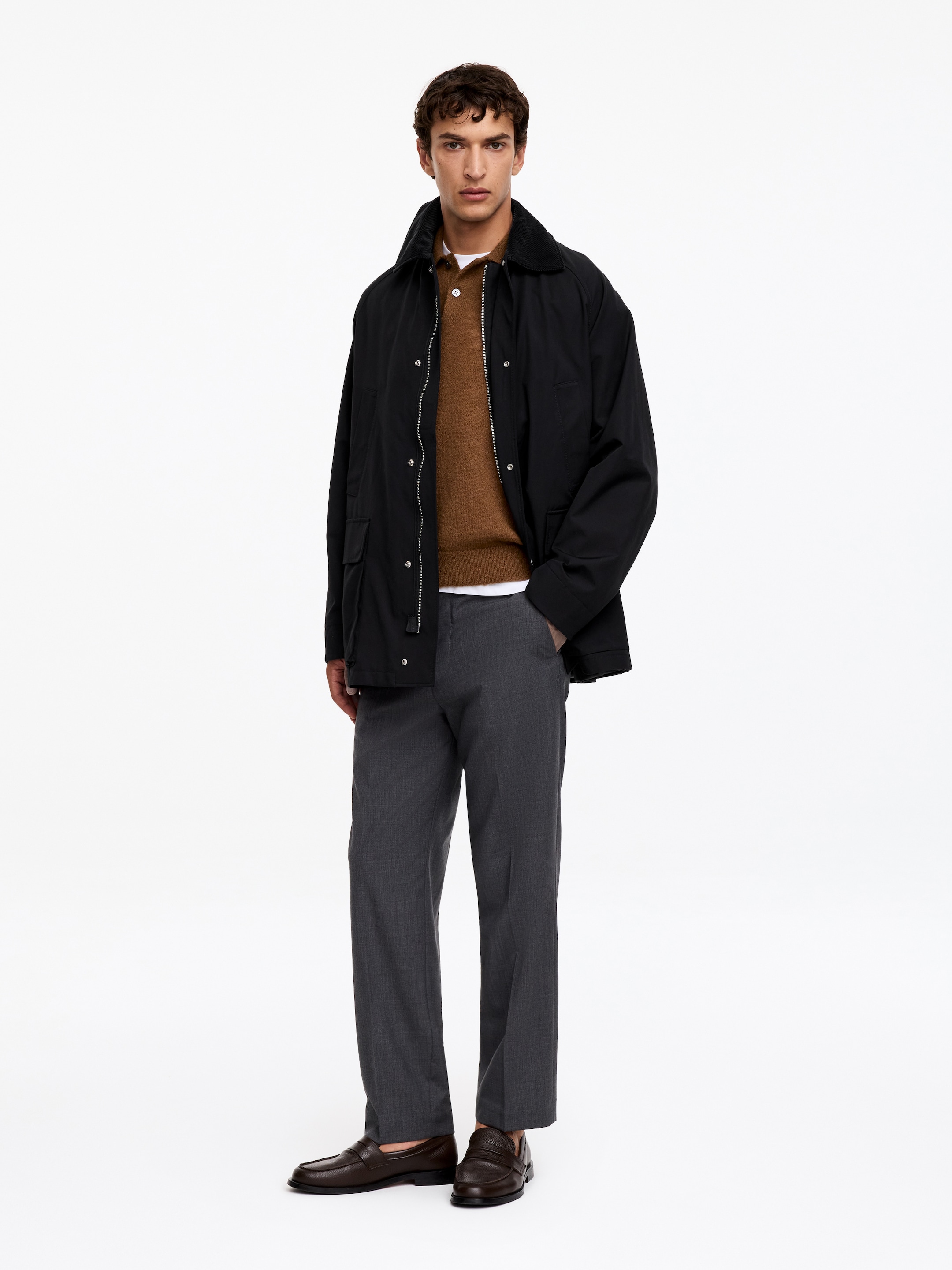 Manteau ciré mi-long - Noir - Relaxed fit - men - StillMedia/Lookbook - 6