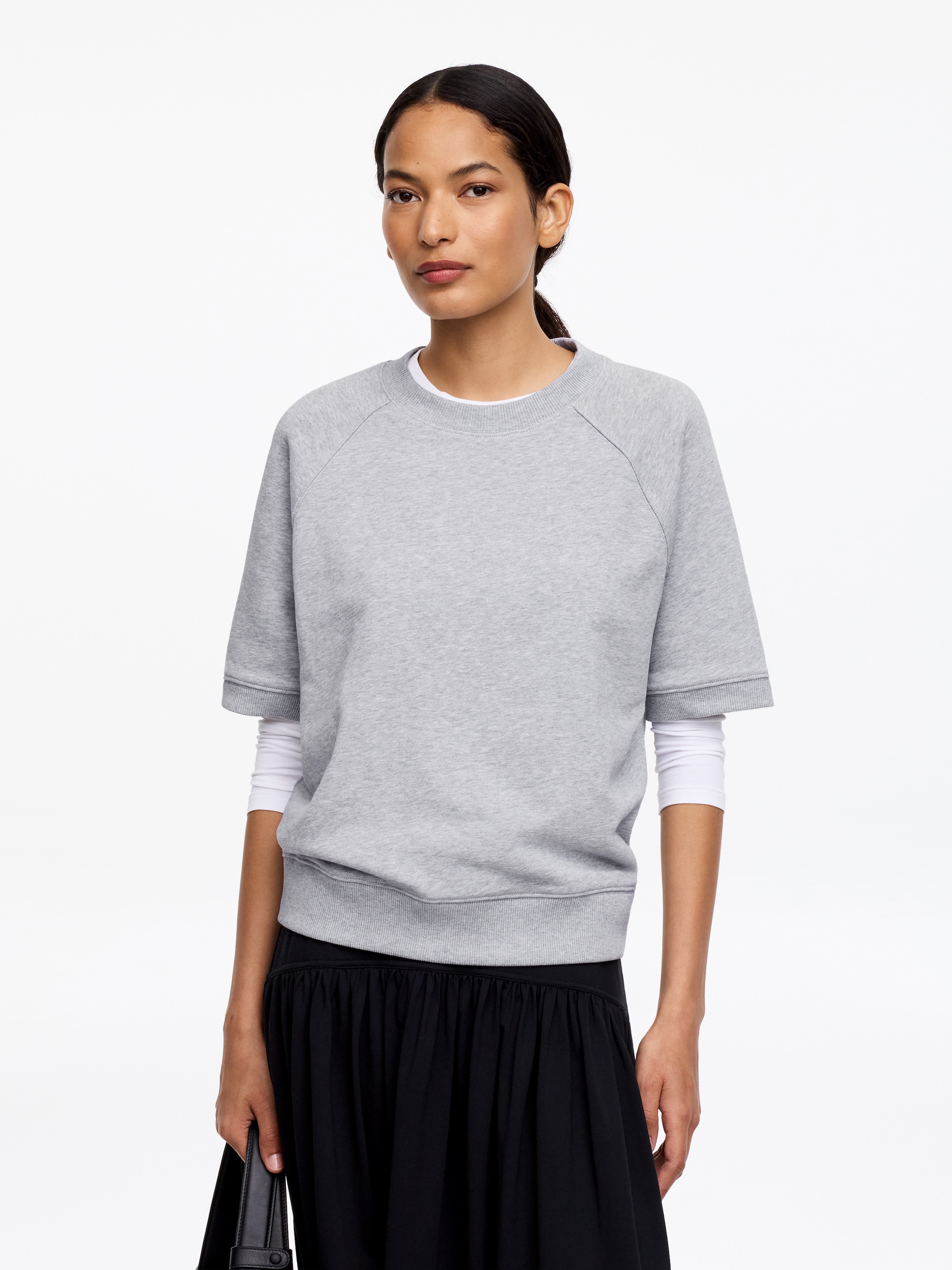 Bluza z tkaniny frotté-#b6b5b6-14805