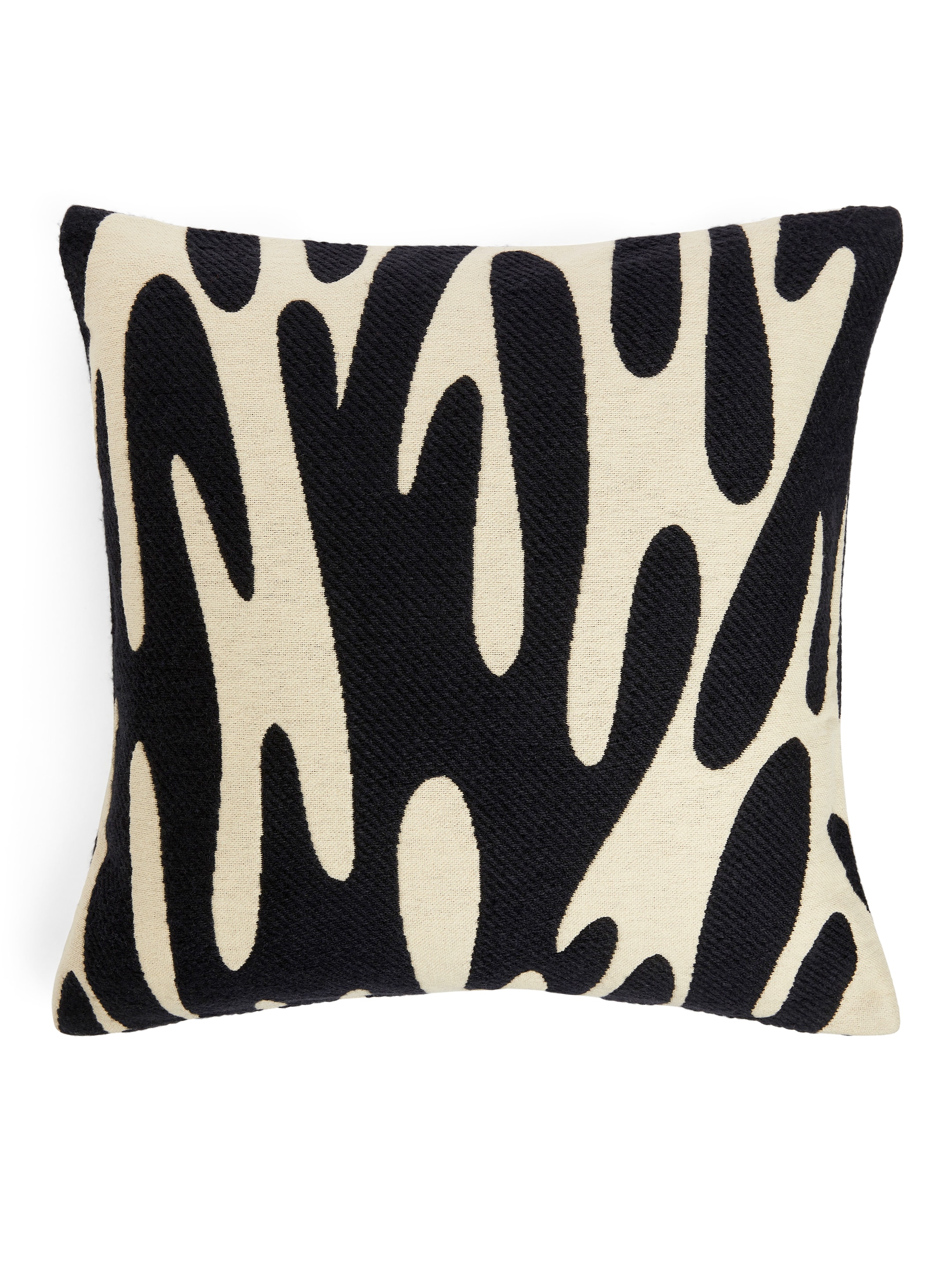 Grösseres Bild ansehen: Kopfkissenbezug aus Baumwolle und Wolle 50 x 50 cm - Dunkelblau/Beige - HOME | H&M CH 2