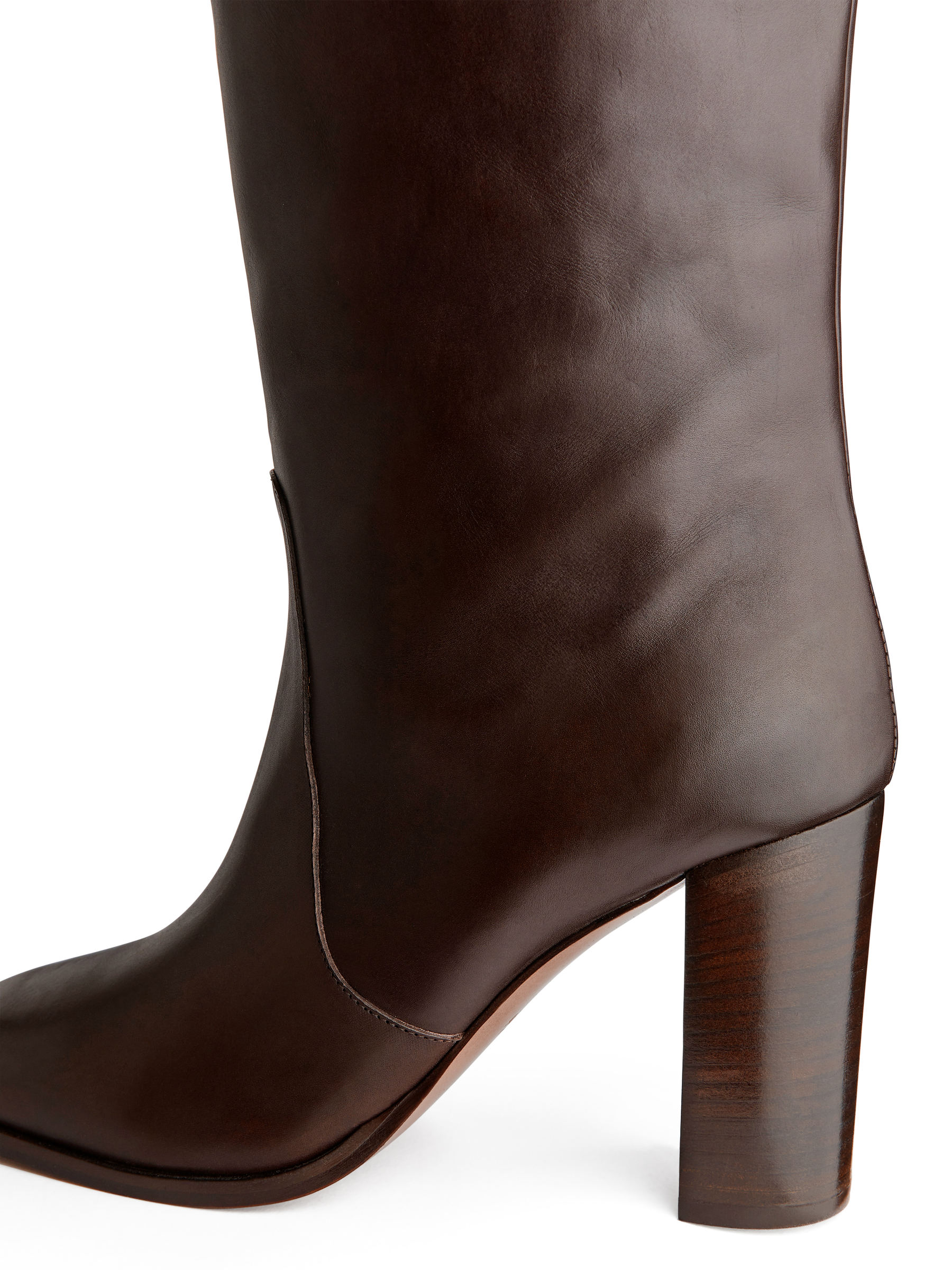 Knee-High Leather Boots - Brown - Women - StillMedia/DescriptiveDetail - 4