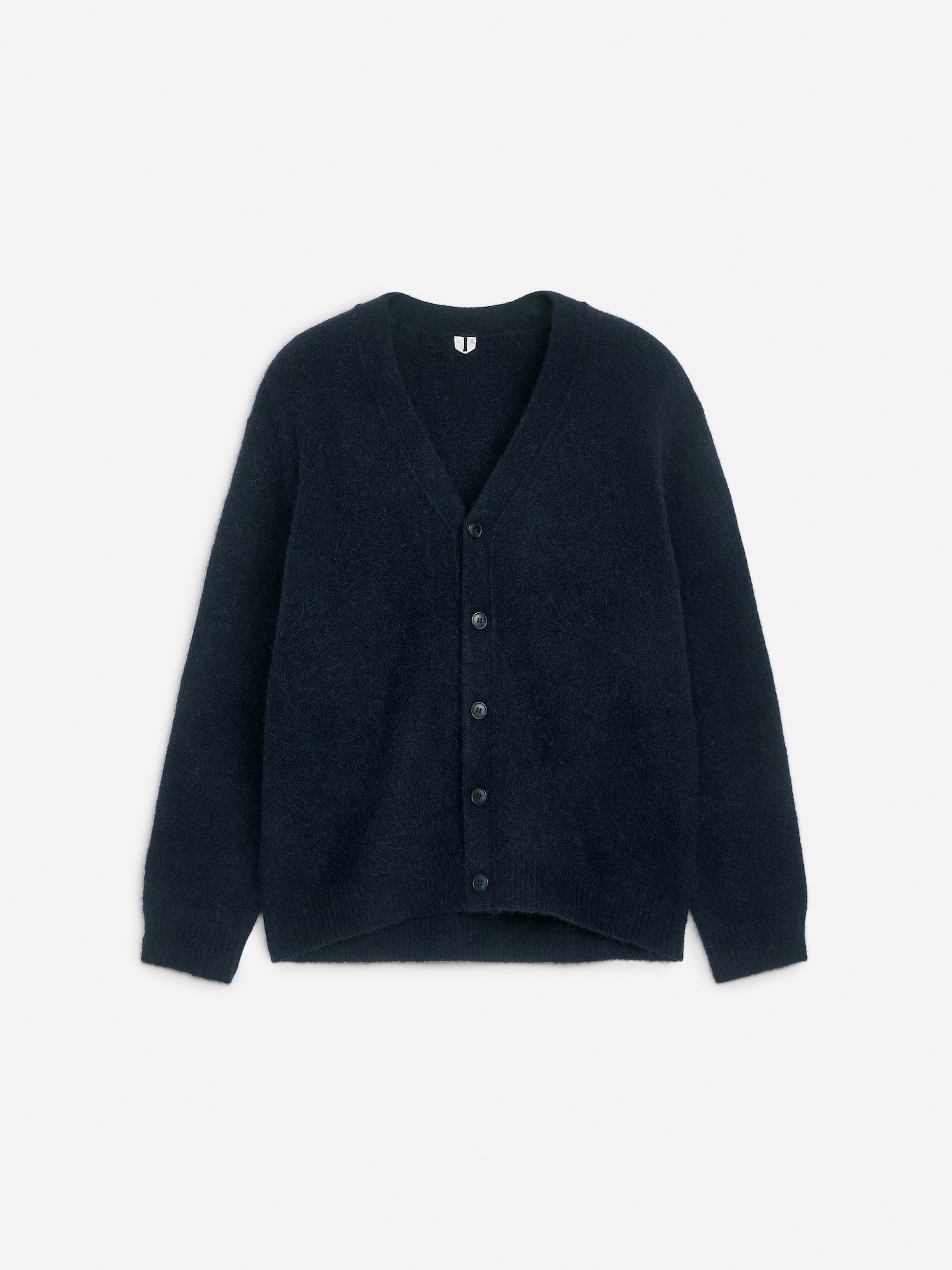 Wool-Alpaca Blend Cardigan - Dark Blue