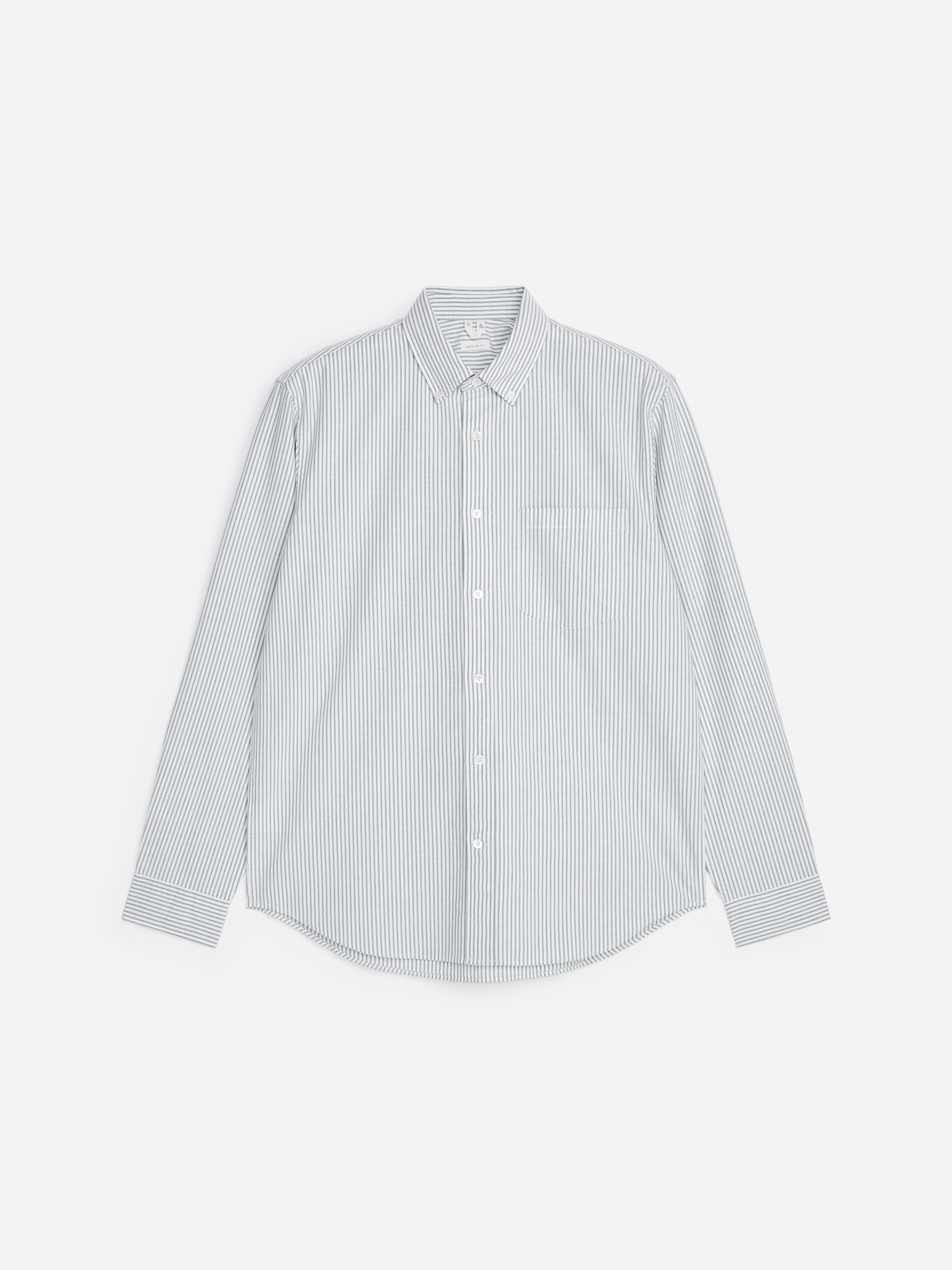 Camicia Oxford dalla vestibilità regolare - Salvia/Pesca/Crema/Blu/Righe/Azzurro/Bianco/Grigio chiaro
