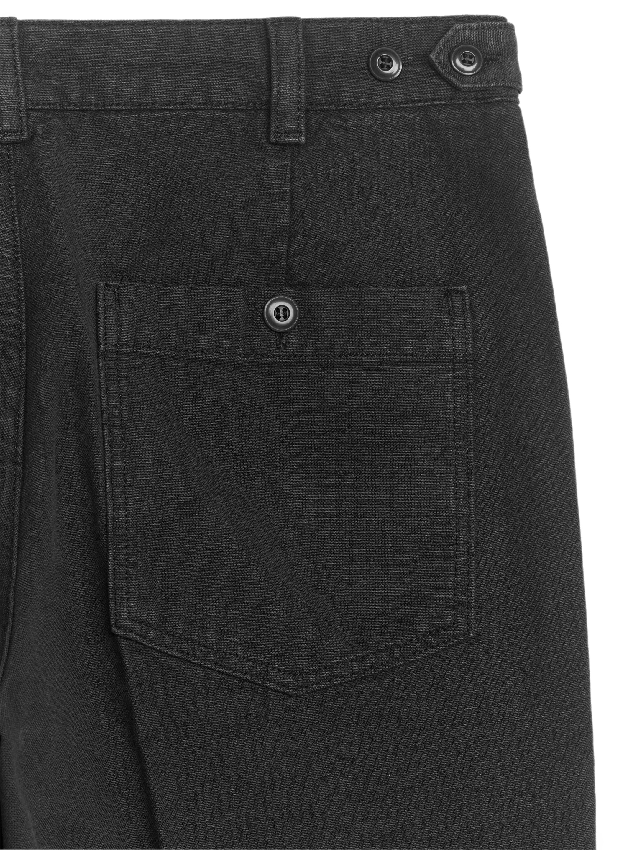 Ingrandisci l'immagine: Cotton Canvas Utility Trousers - Off Black - UOMO | H&M CH 2