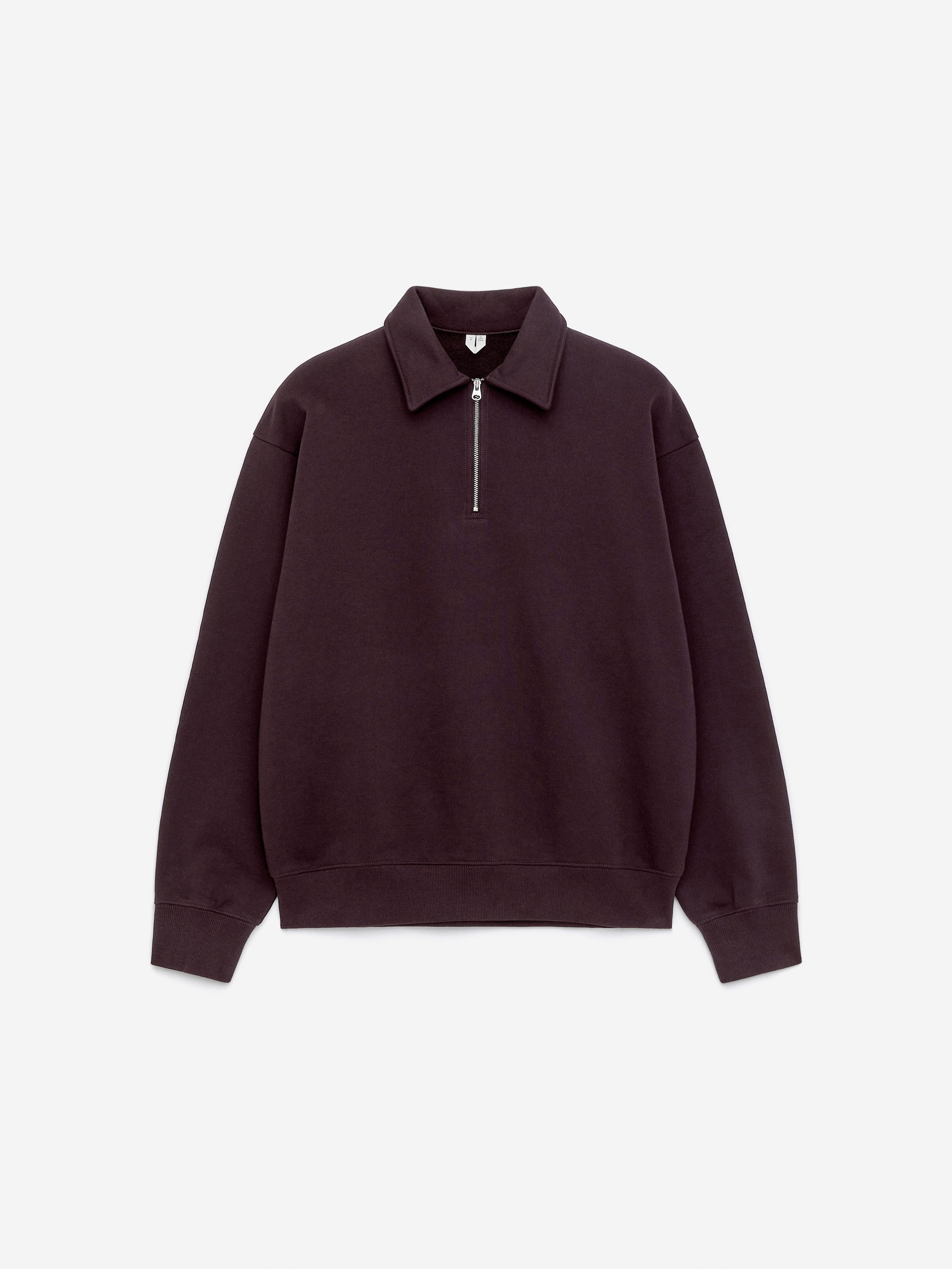 Half Zip Cotton Sweatshirt - Burgundy - Regular fit - Men - StillMedia/DescriptiveStillLife - 2