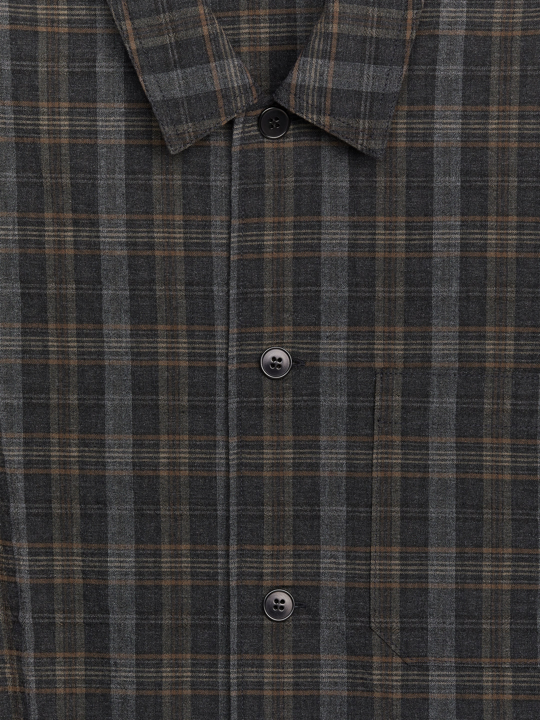 Surchemise en laine mélangée - Gris/Carreaux - Relaxed fit - Homme - StillMedia/DescriptiveDetail - 1