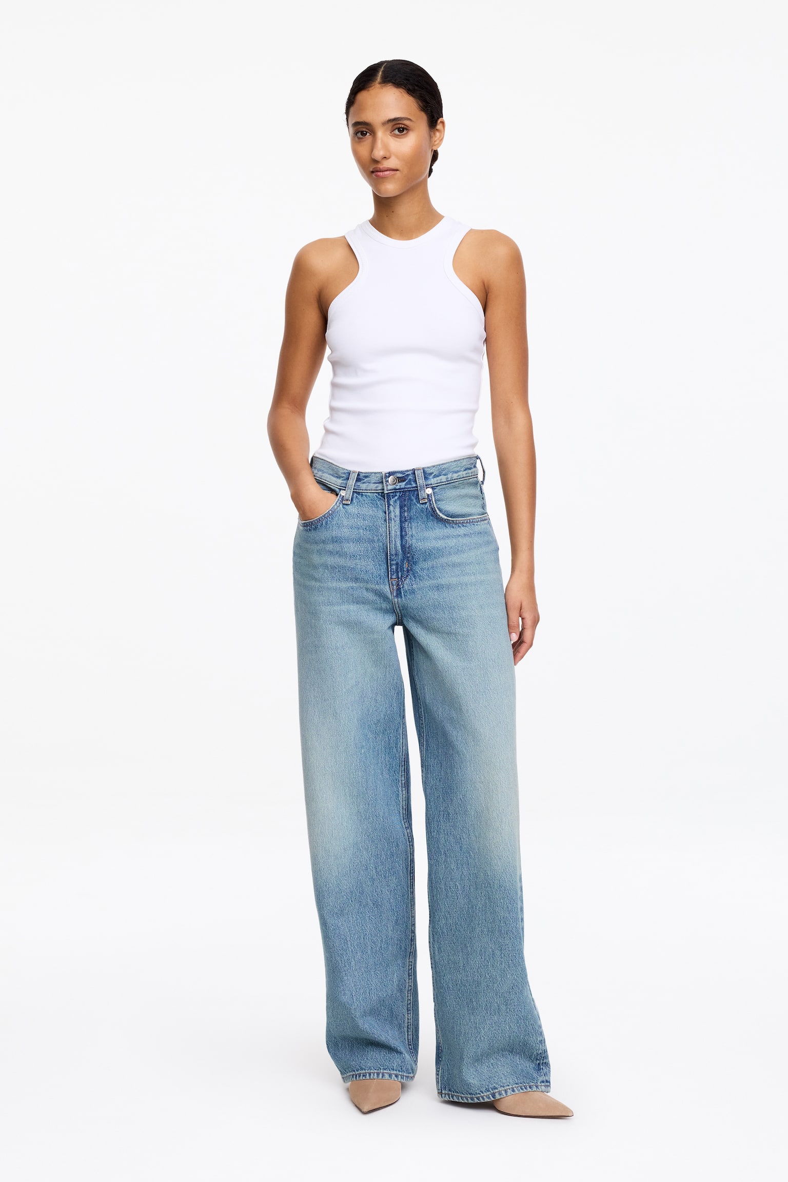 CORAL Wide Jeans - Lyseblå/Blå/Råhvid/Blå/Hvid/Mørkegrå/Beige - 1