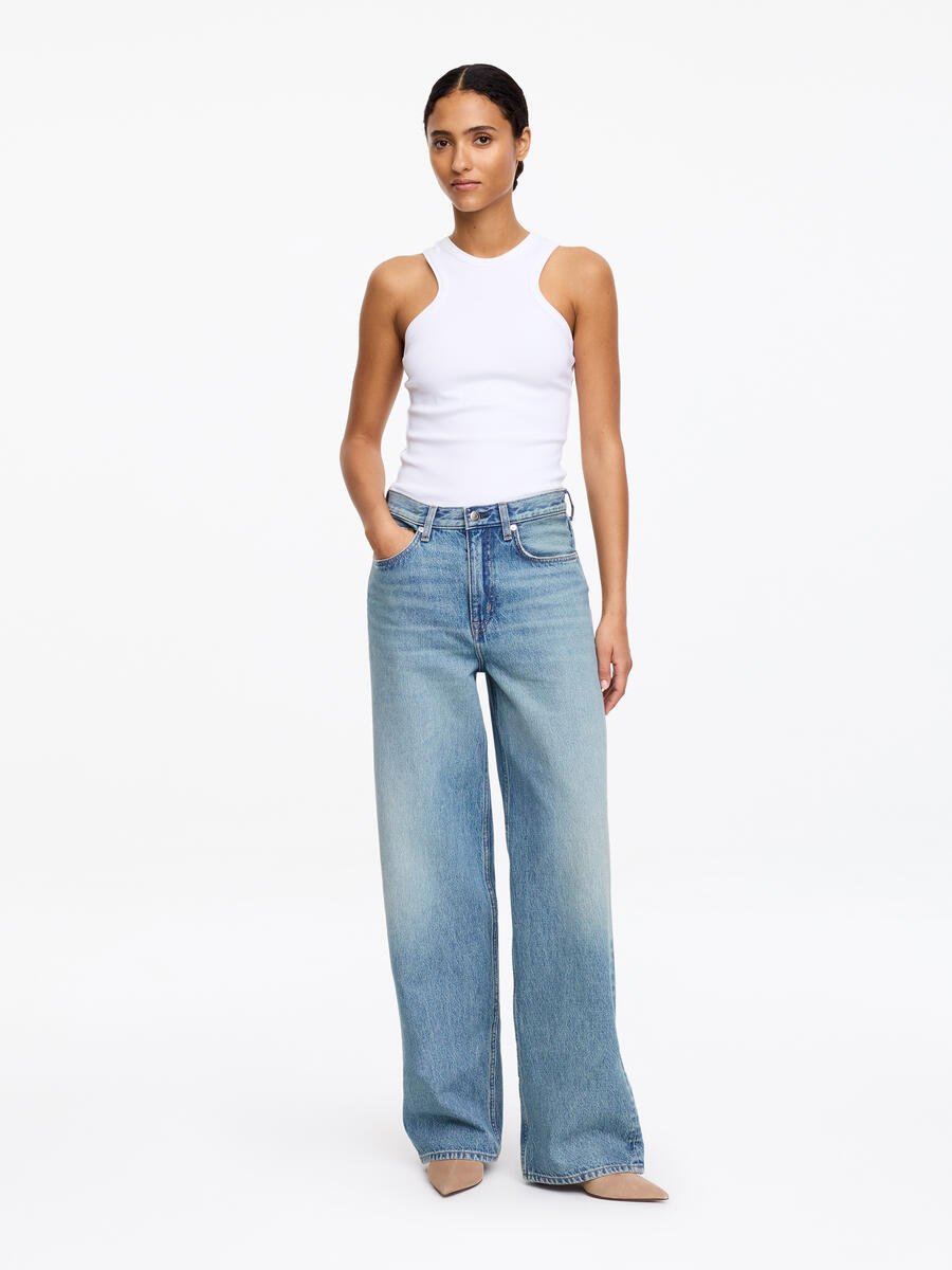 ARKET Women's  Coral Wide Jeans Blue,  size 30