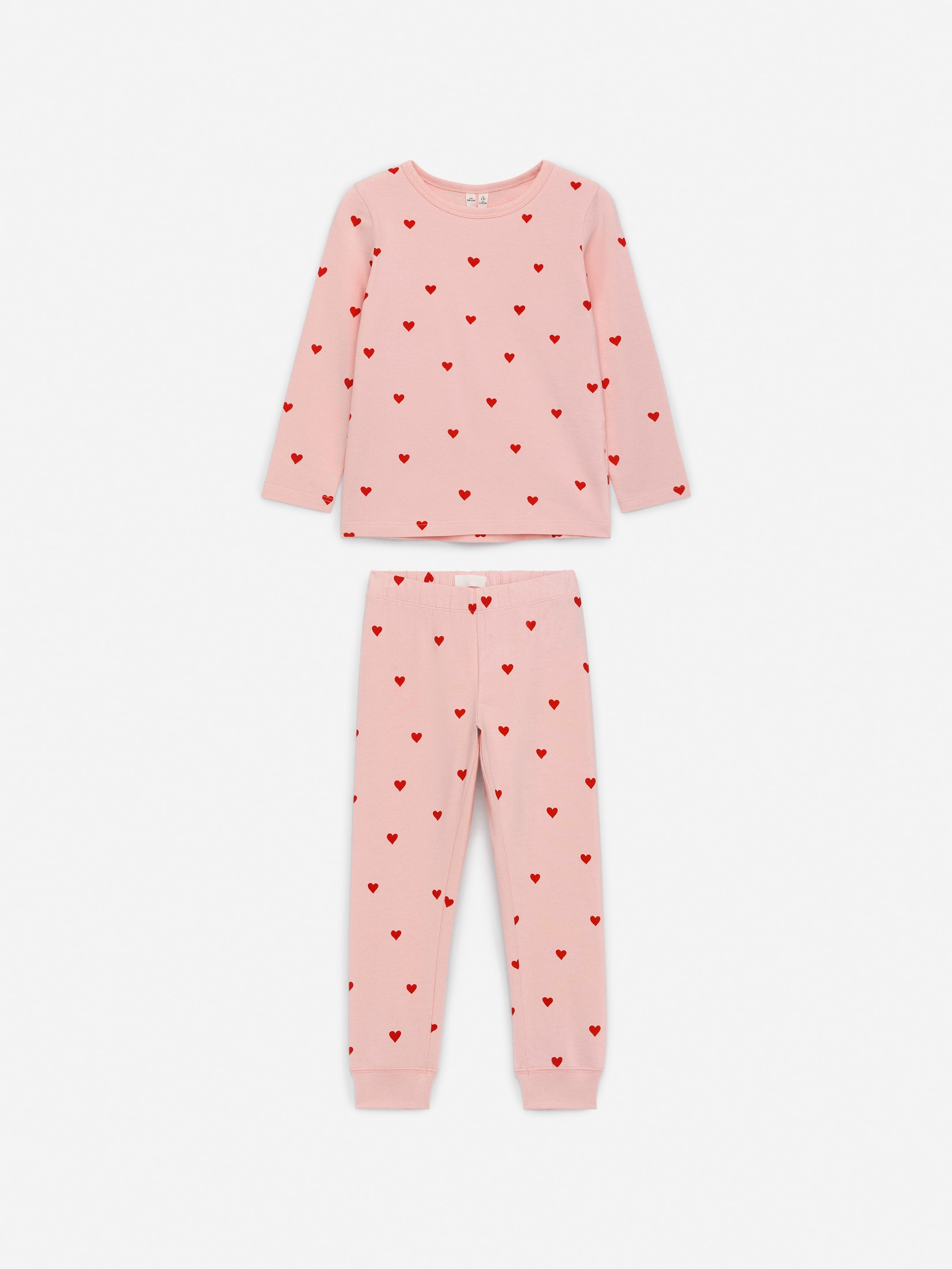 Visa större bild: Trikåpyjamas - Rosa/hjärtan - BARN | H&M SE 1
