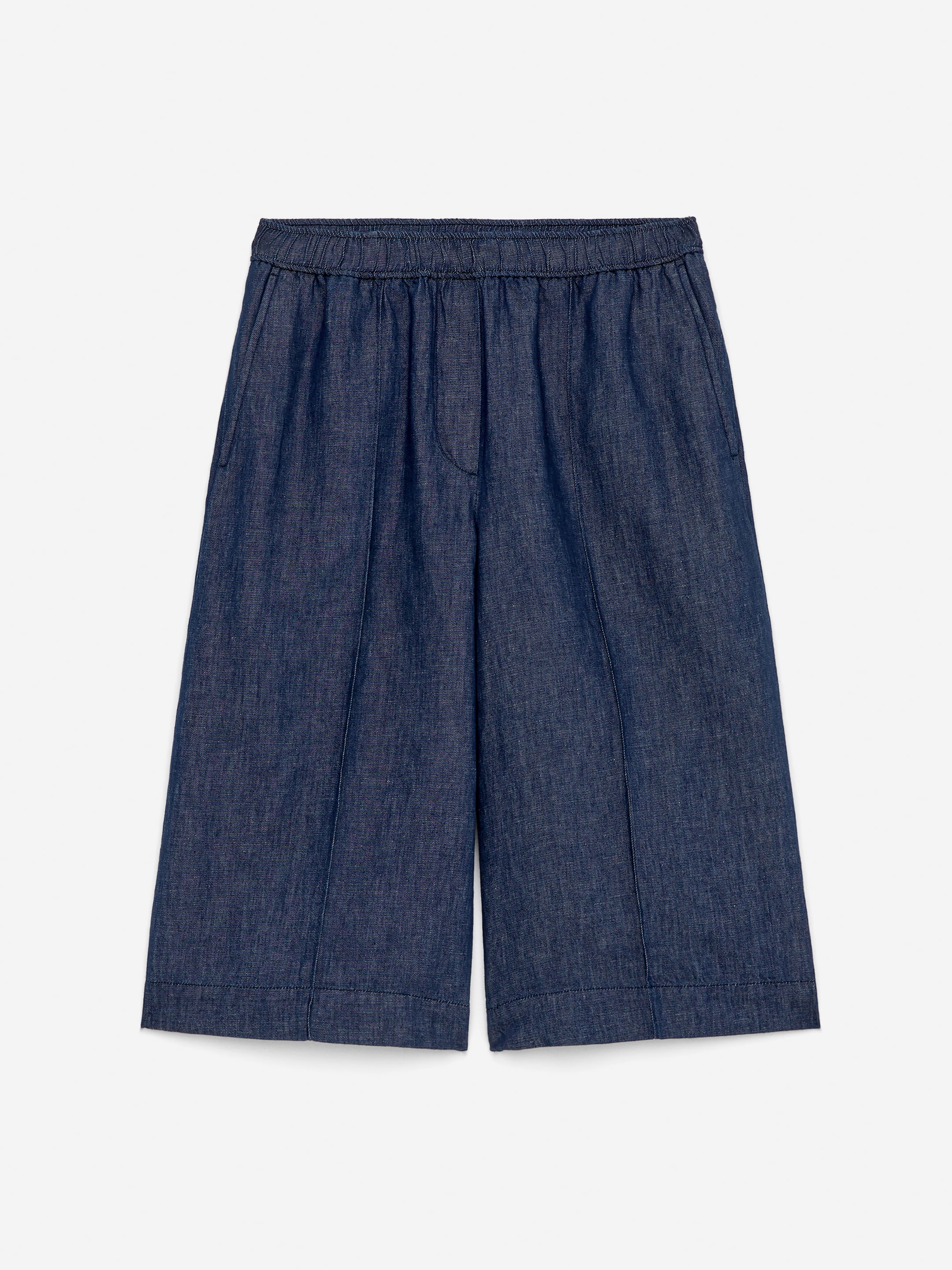 Cotton-Linen Shorts-#0A041F-15859