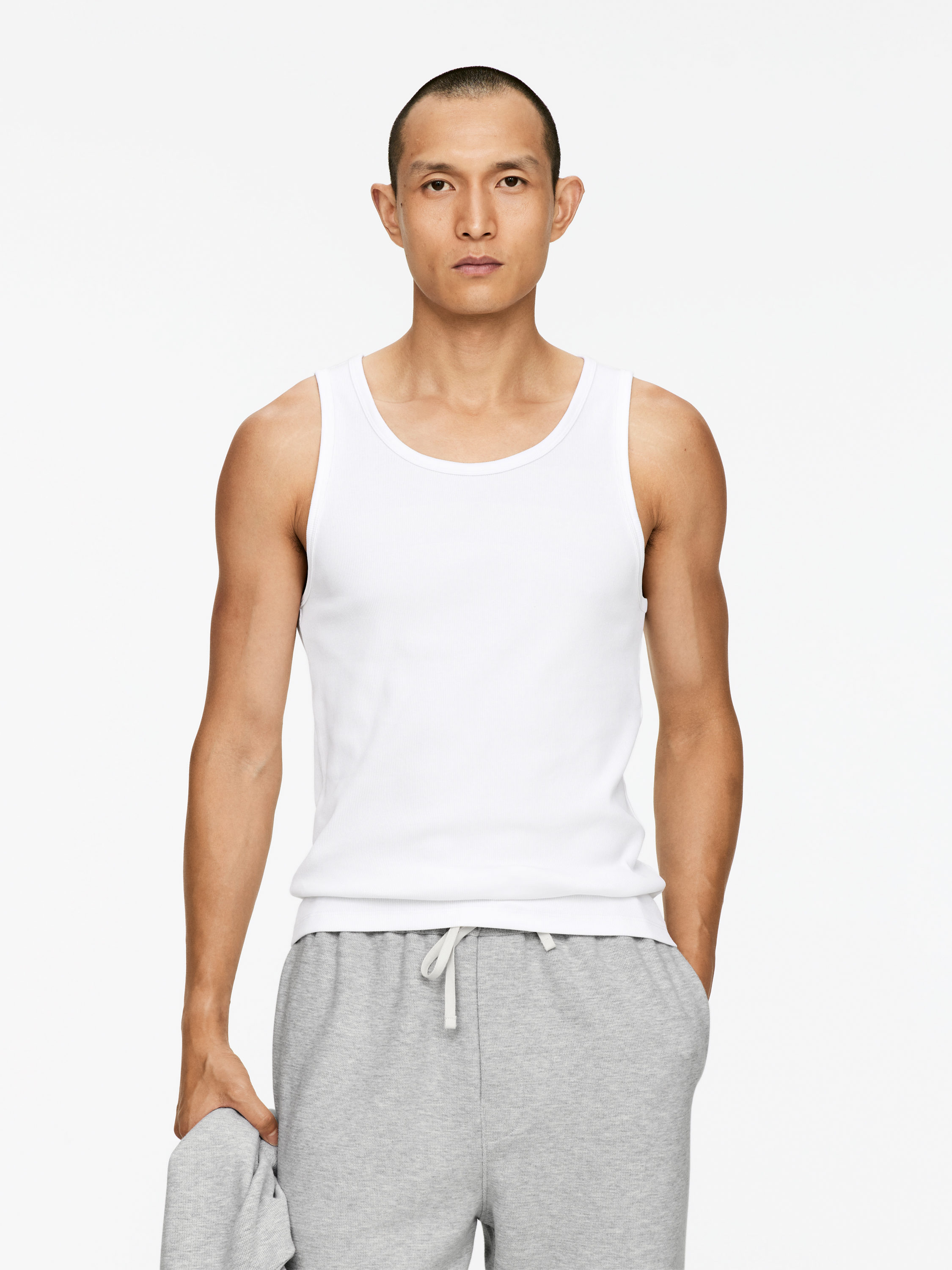 Geripptes Tanktop, 2er-Pack-#FFFFFF-16690