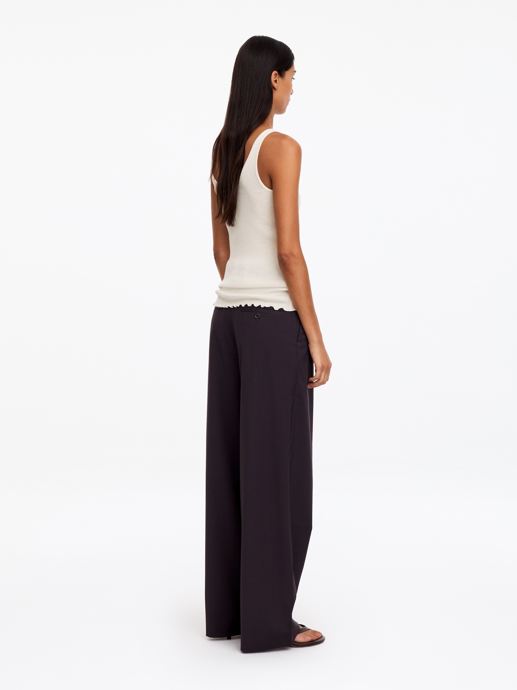 Tanktop aus Wolle und Seide - Cremeweiß - Slim Fit - women - StillMedia/Lookbook - 8