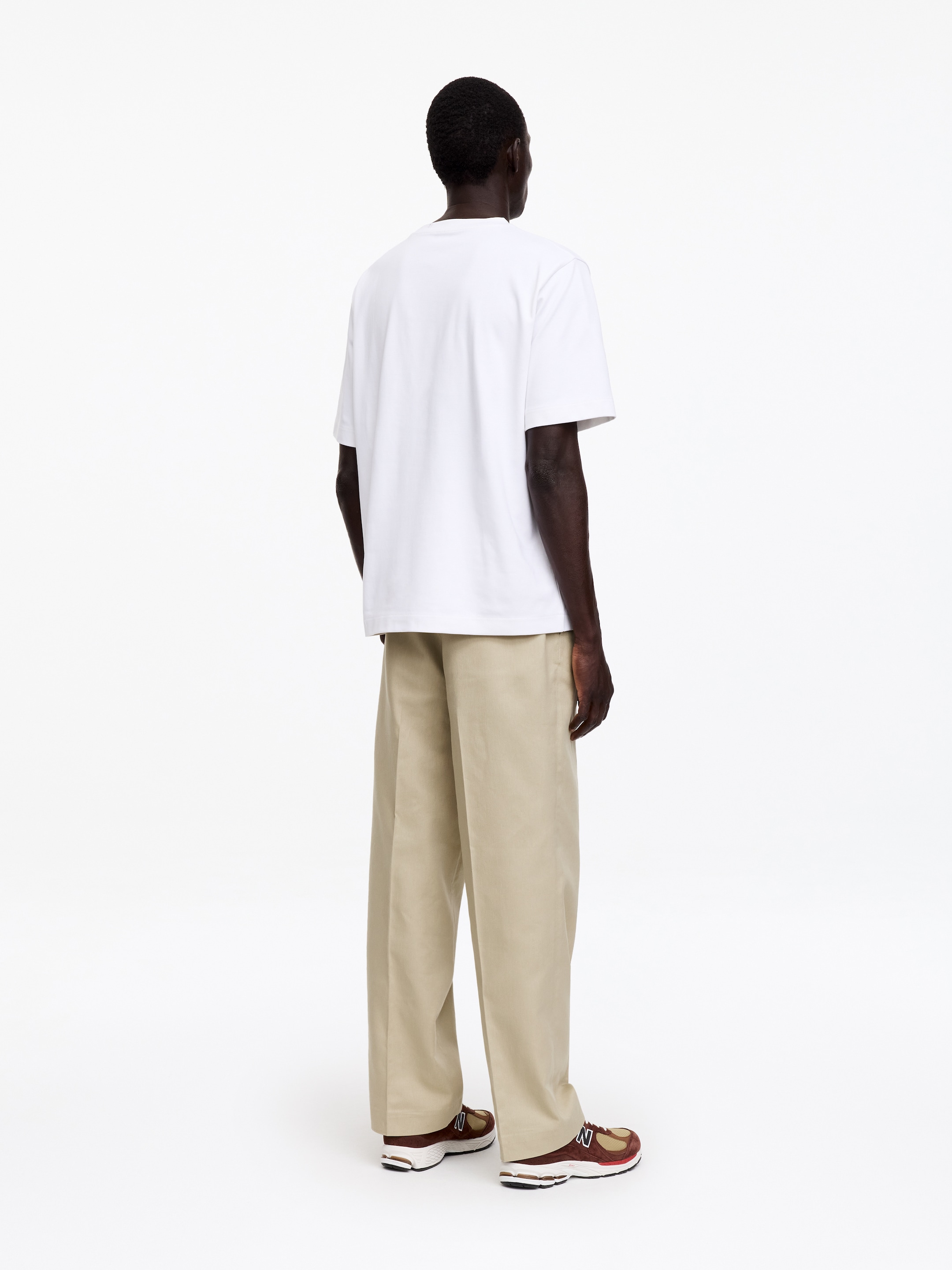 Vida byxor i bomull och linne - Mullvadsgrå - Regular fit - men - StillMedia/Lookbook - 9