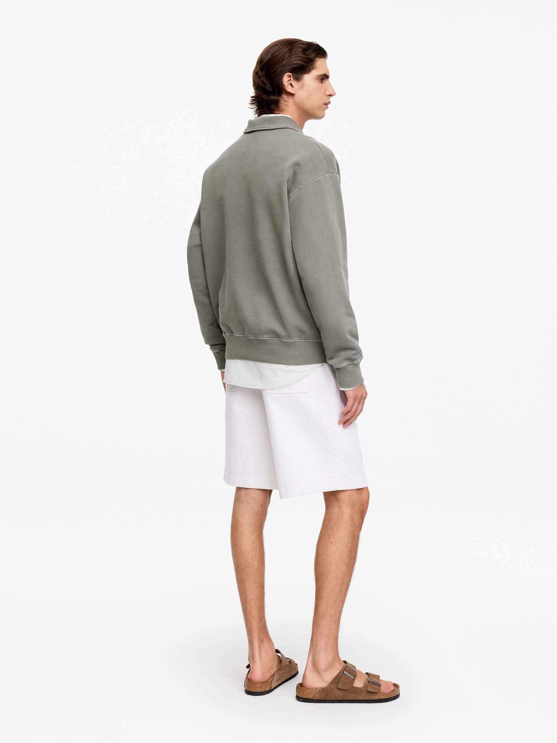 Half-Zip Sweatshirt - Grey - Relaxed fit - Men - StillMedia/Lookbook - 5