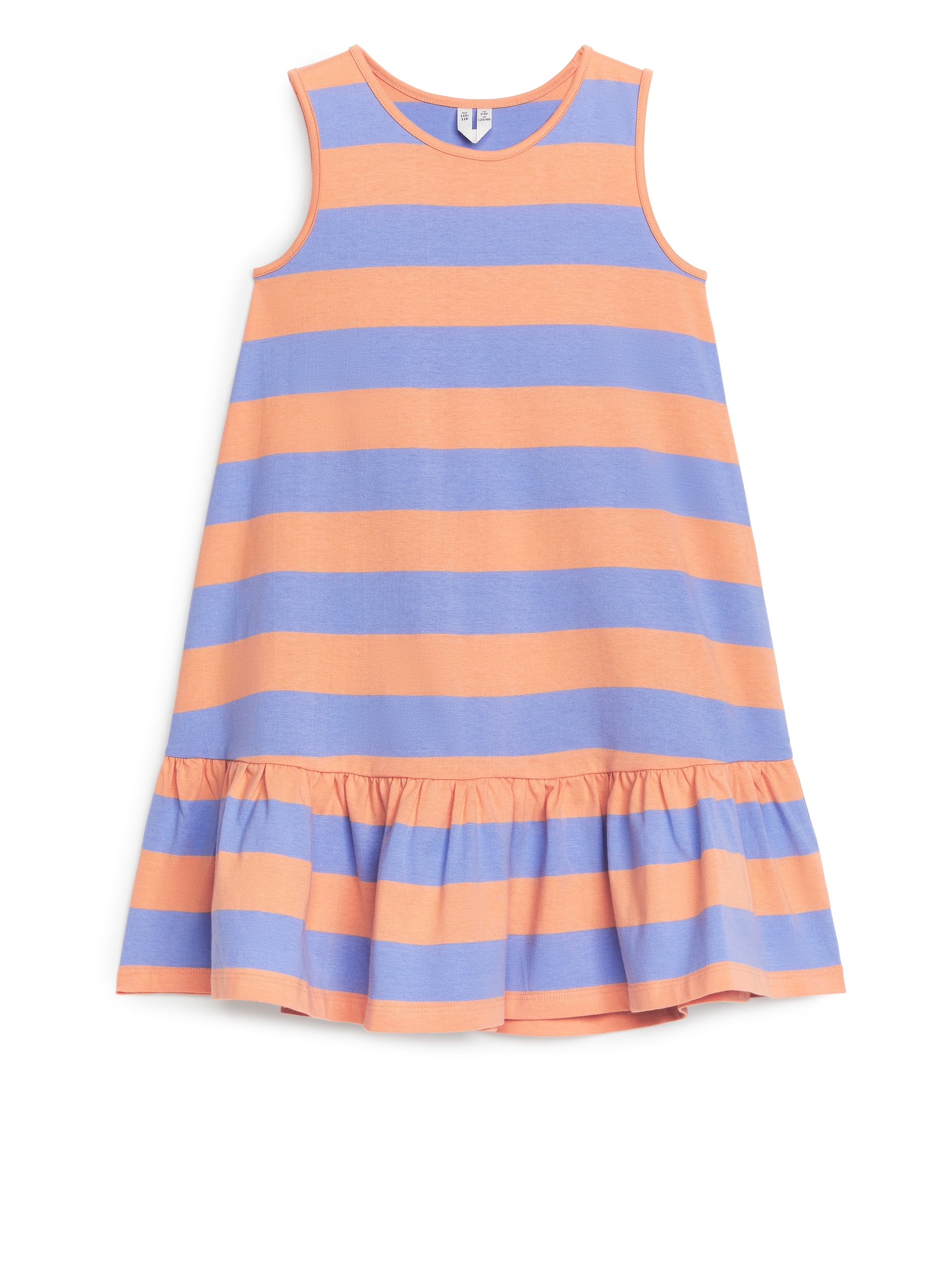 Trikåklänning med volang - Lila/persika - Regular fit - Children - StillMedia/DescriptiveStillLife - 2