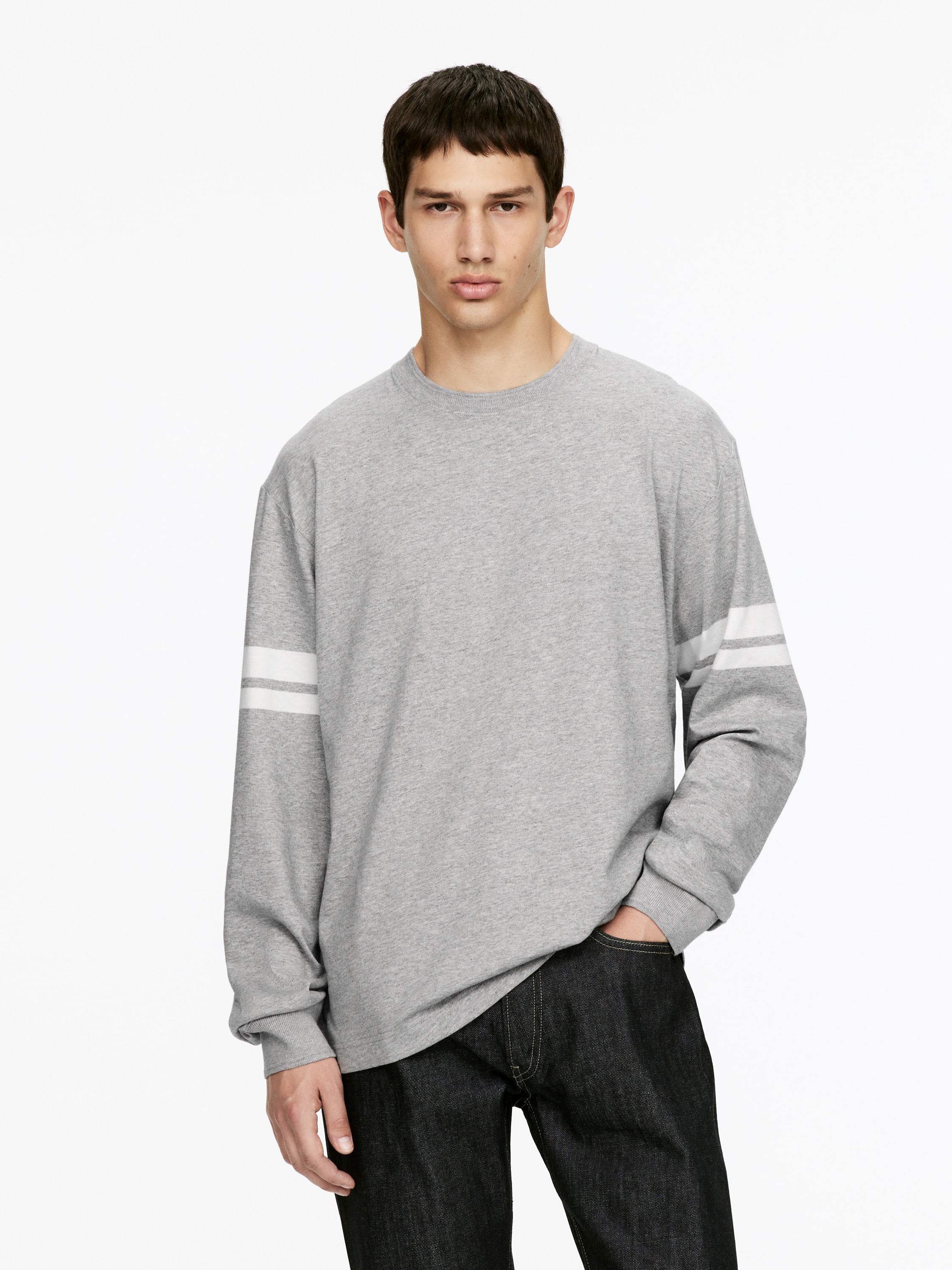 Tricou cu mânecă lungă - Gri