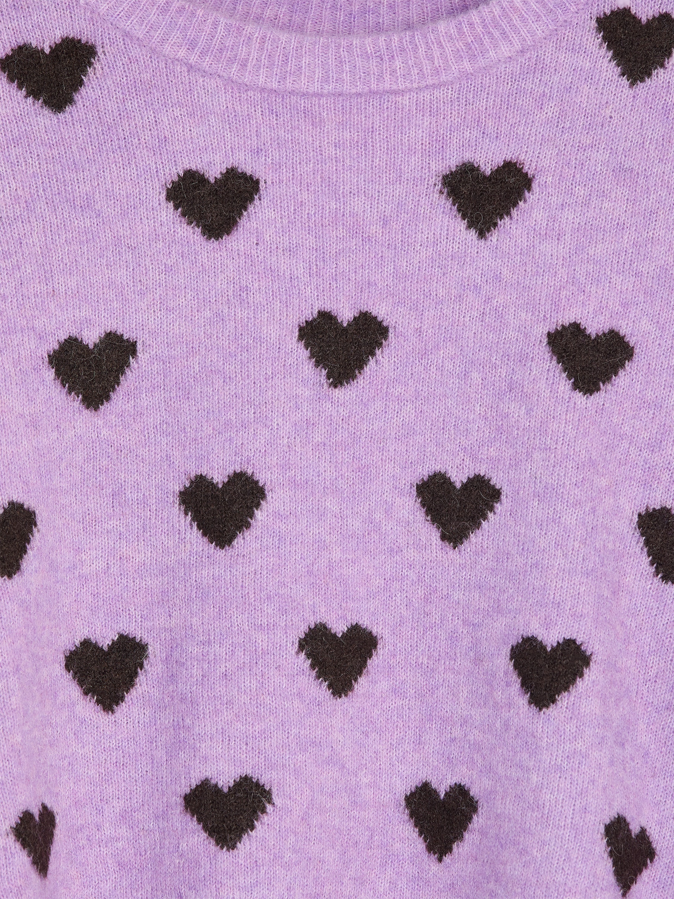 Intarsia Knit Jumper - Lilac/Hearts - Regular fit - children - StillMedia/DescriptiveDetail - 1