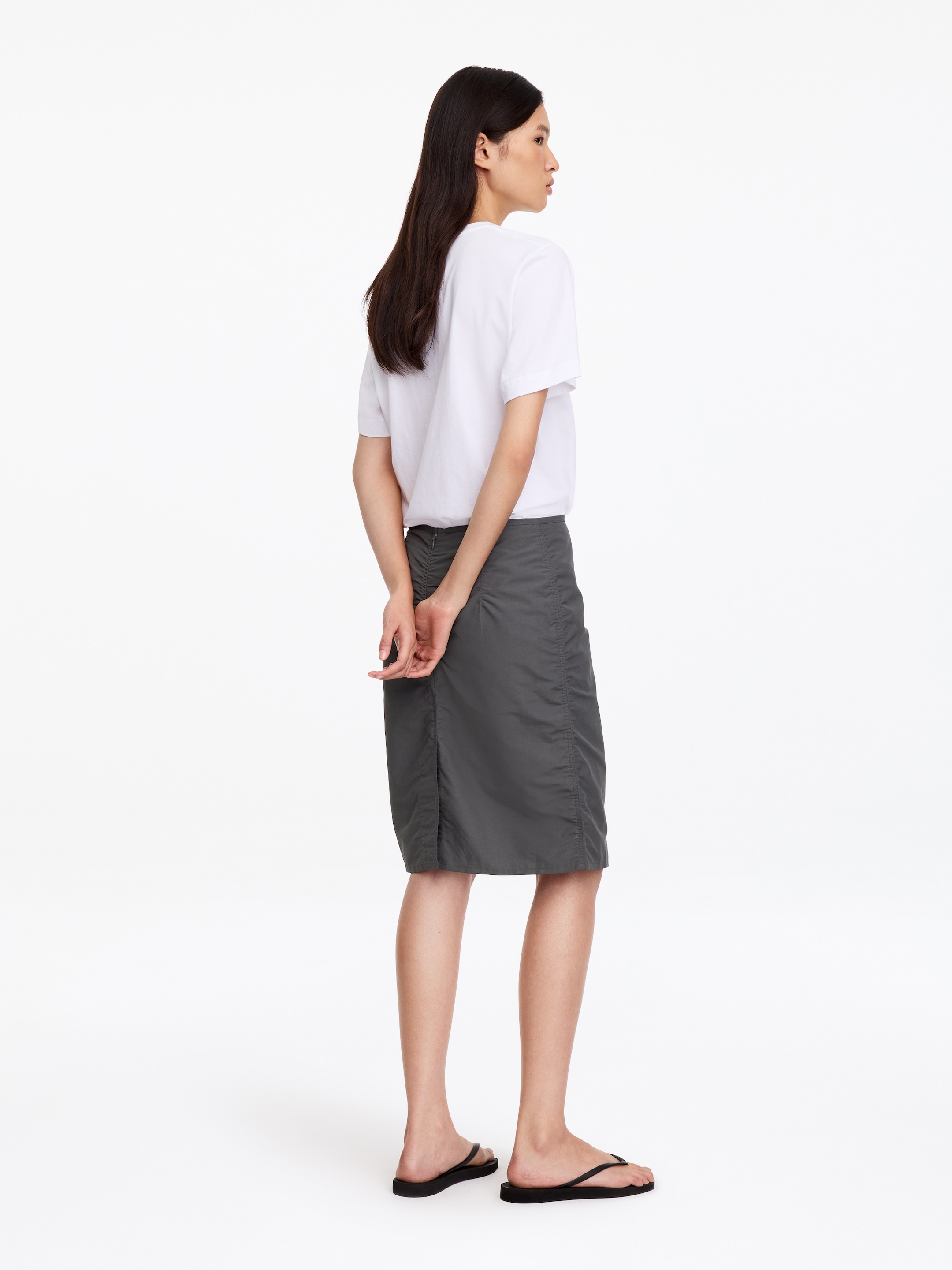 Falda de algodón y nailon - Gris - Corte estándar - women - StillMedia/Lookbook - 5