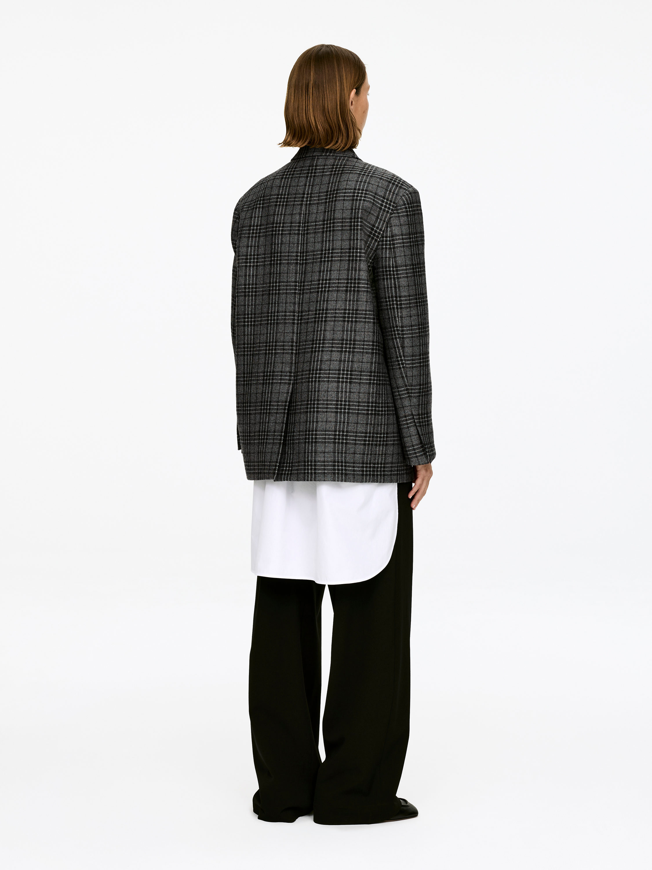 Relaxed Blazer - Black/Checkered - Relaxed fit - Women - StillMedia/Lookbook - 6