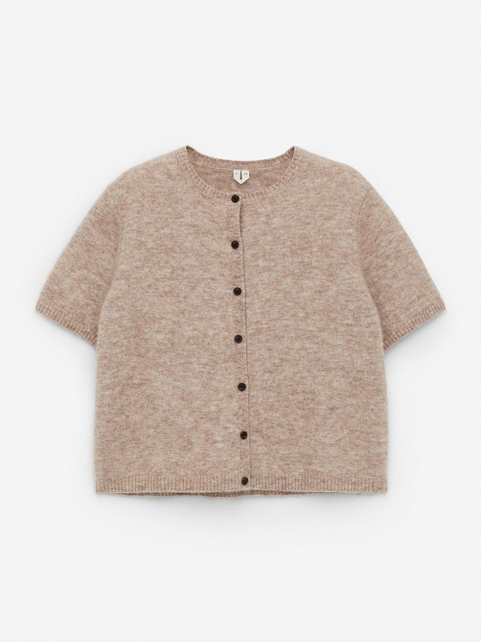 Cardigan en mélange de laine et d'alpaga - Beige/Gris chiné/Bleu foncé/Bleu vif