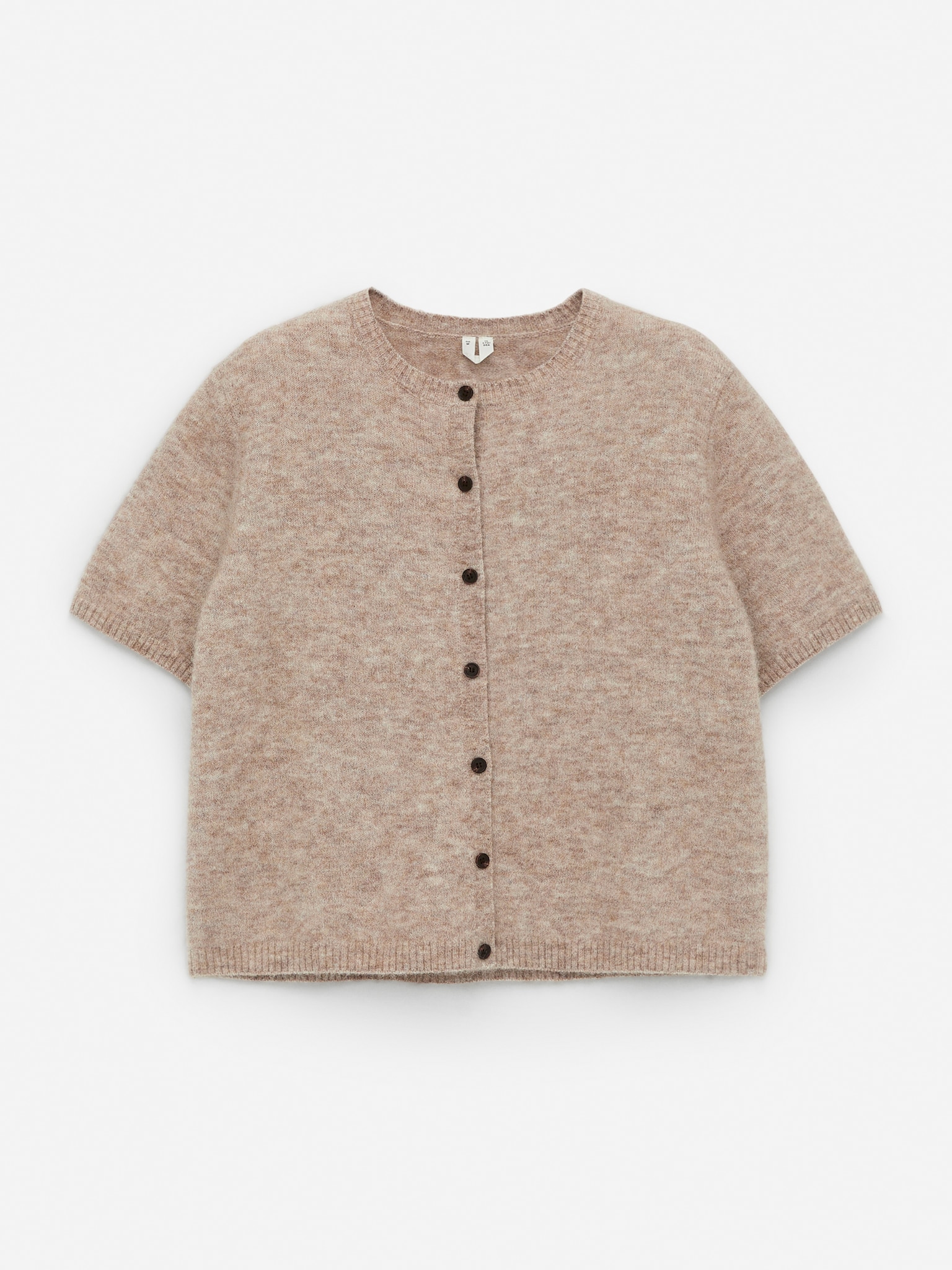Strickjacke aus einer Alpaka-Wollmischung - Beige/Dunkelblau/Knallblau/Schwarz - 1