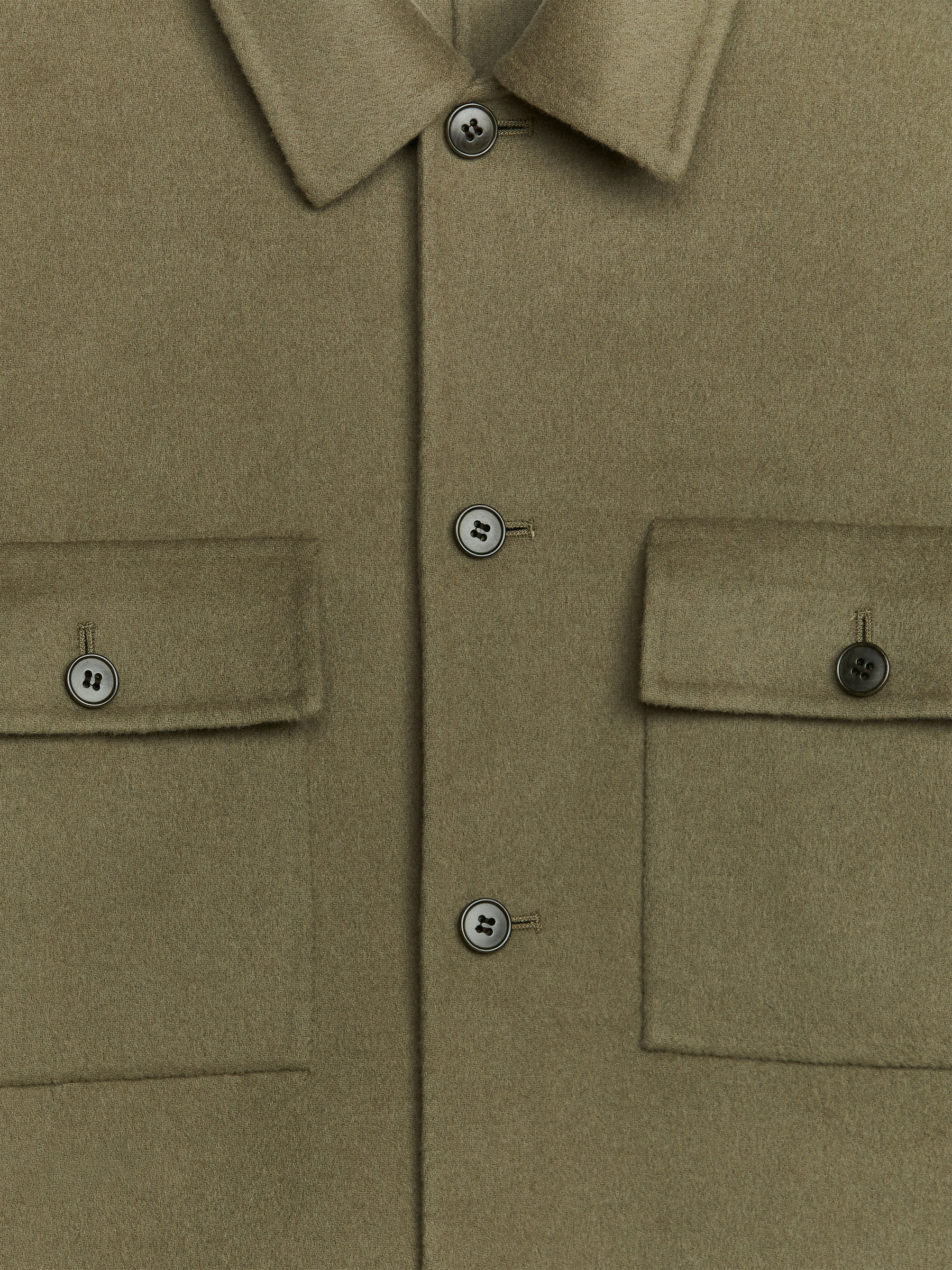 Doubleface-Hemd aus Wollmischung - Khaki - Regular Fit - Herren - StillMedia/DescriptiveDetail - 2