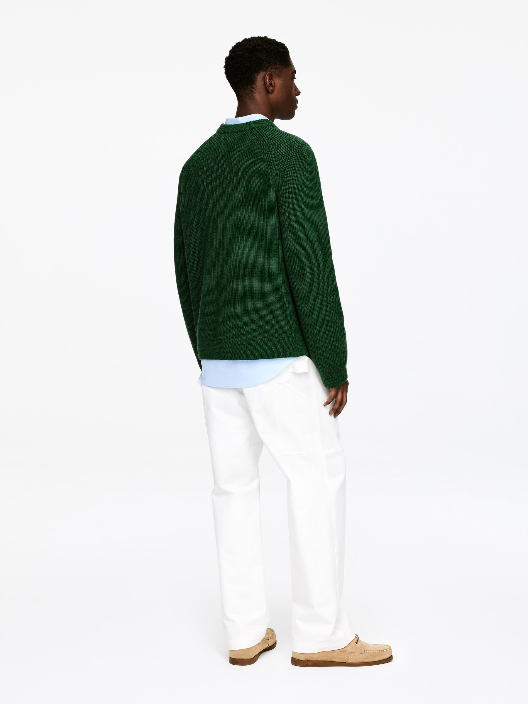 Relaxed Wool Jumper - Dark Green - Relaxed fit - Men - StillMedia/Lookbook - 5