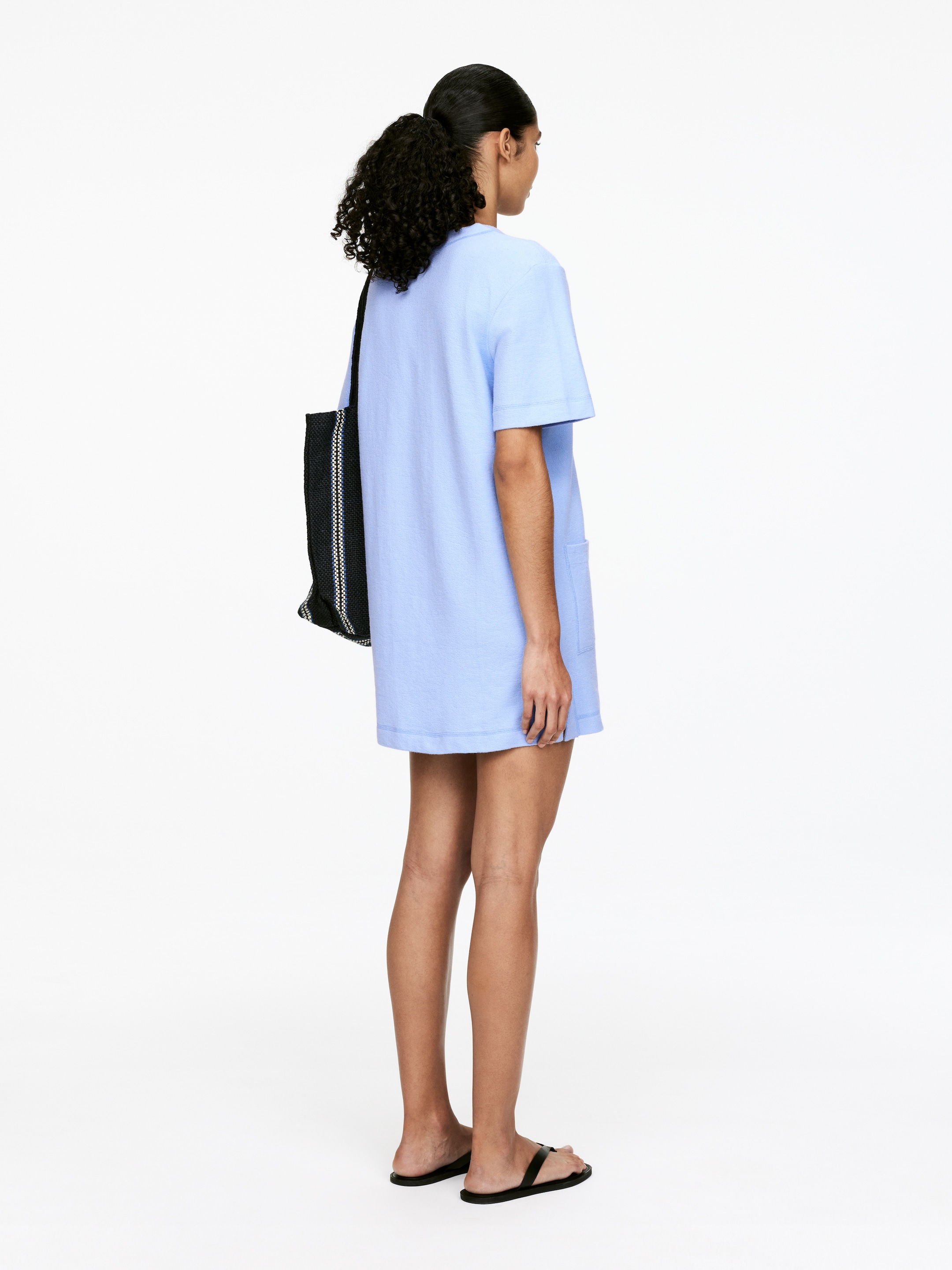 Agrandir l'image: Robe en coton éponge - Bleu ciel - FEMME | H&M FR 3