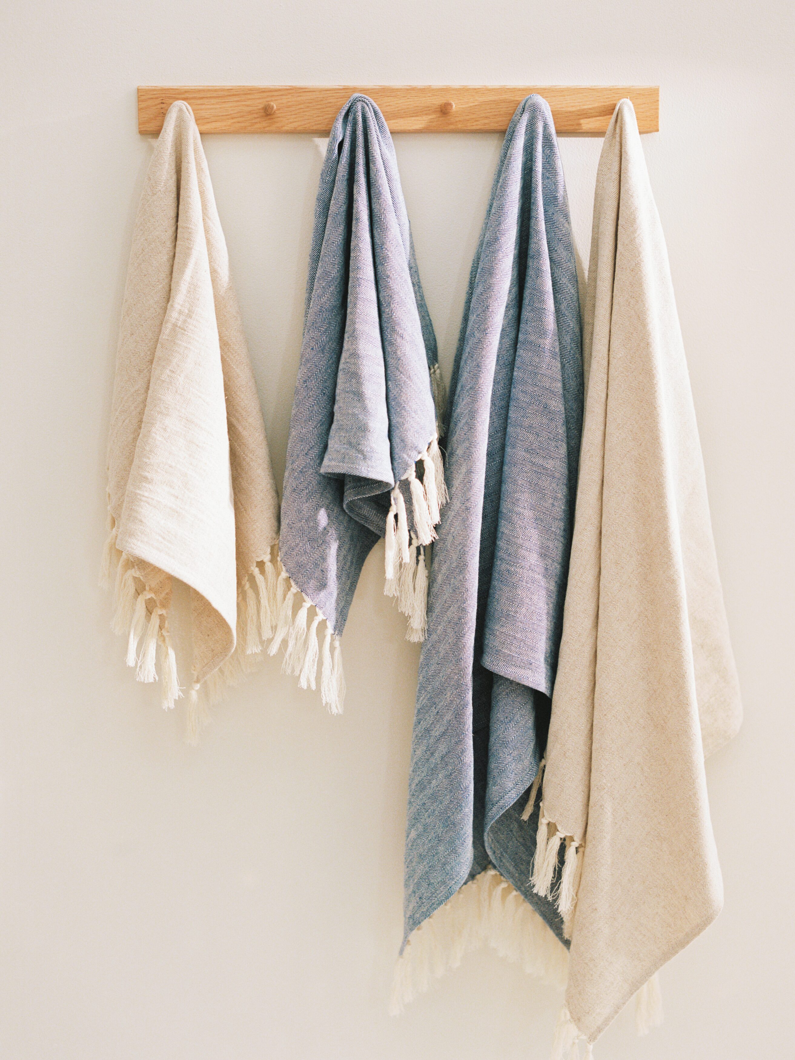 Bath Towel 70 x 140 cm - Blue/Beige