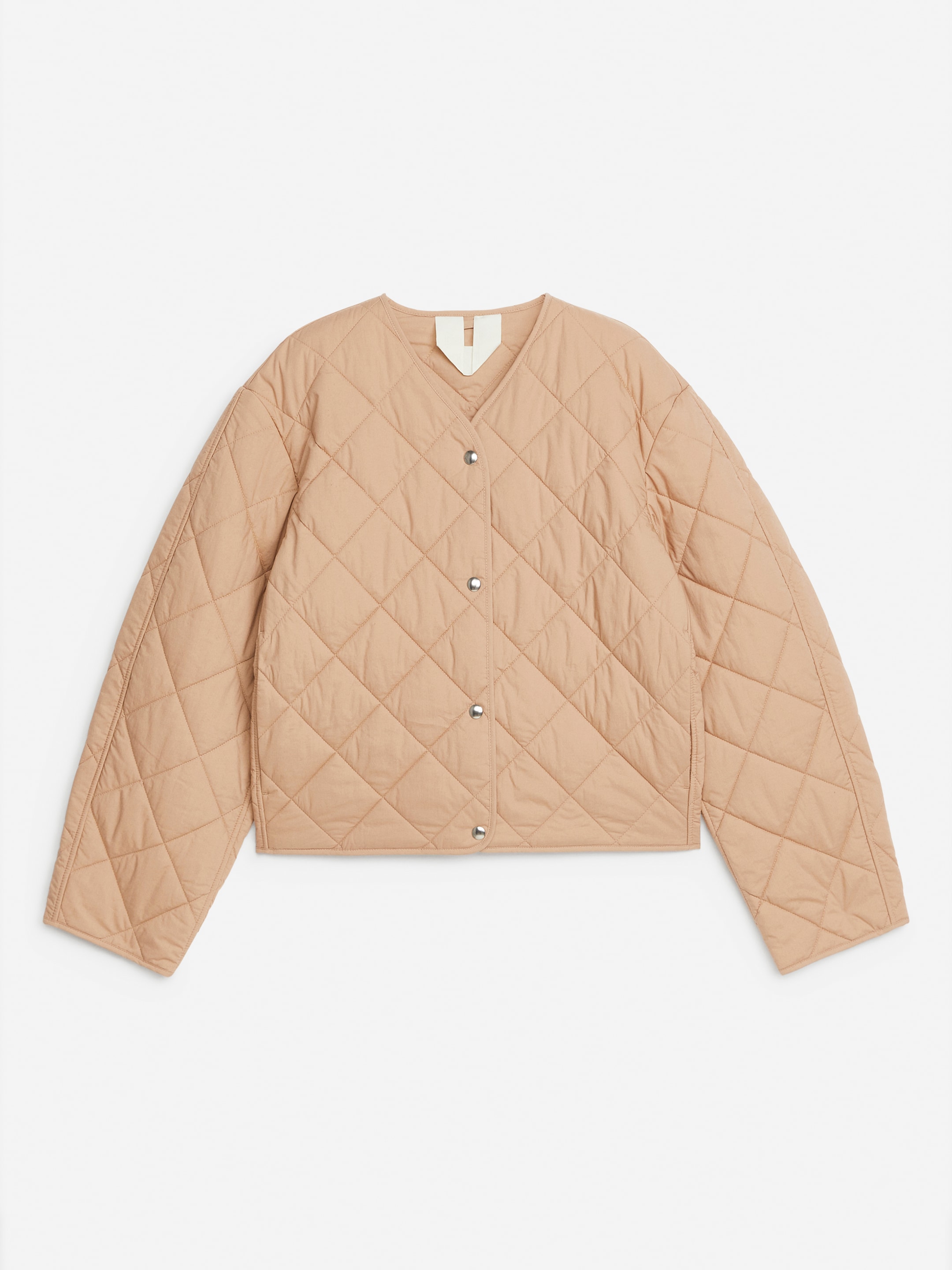 Visa större bild: Quiltad bomullsjacka - Beige - DAM | H&M FI 1