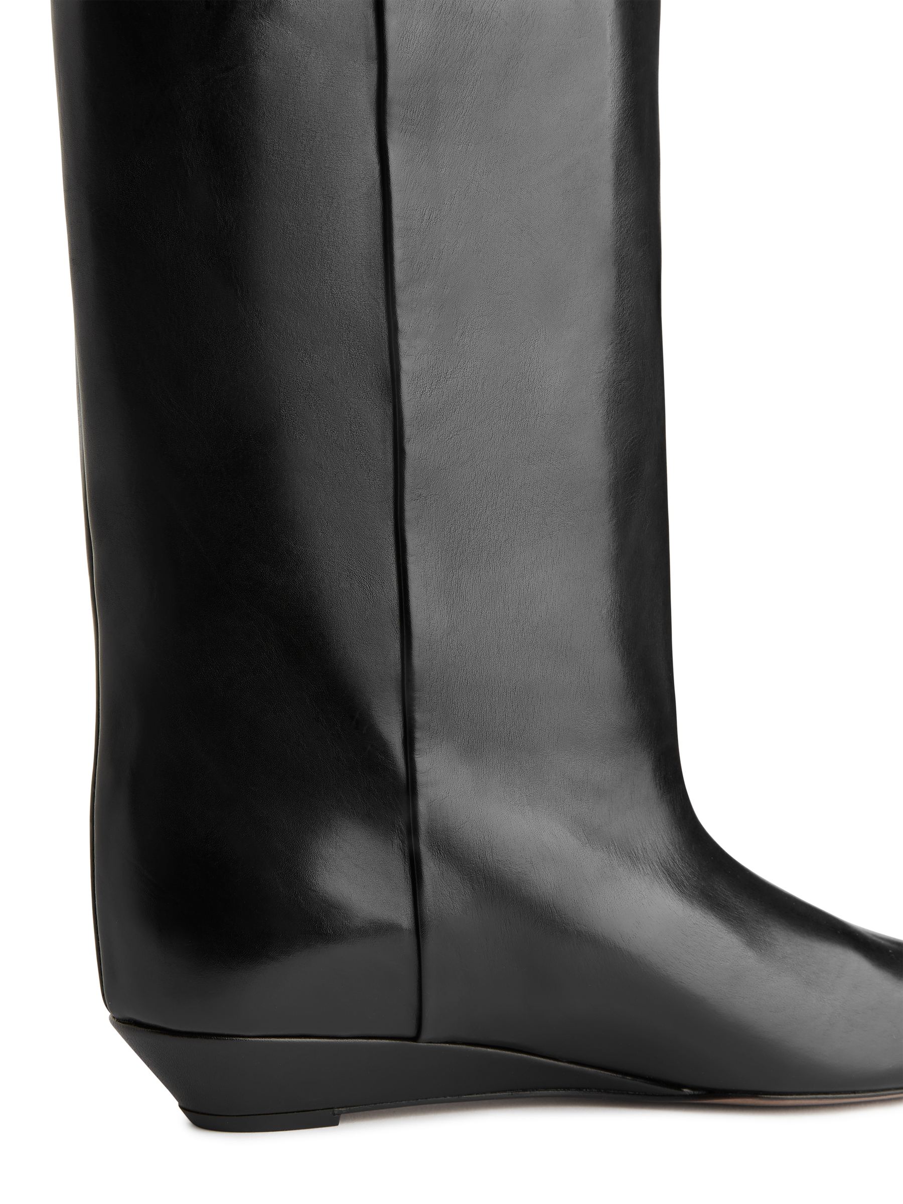 WideShaft Wedge Boots - Black - Women - StillMedia/DescriptiveDetail - 6