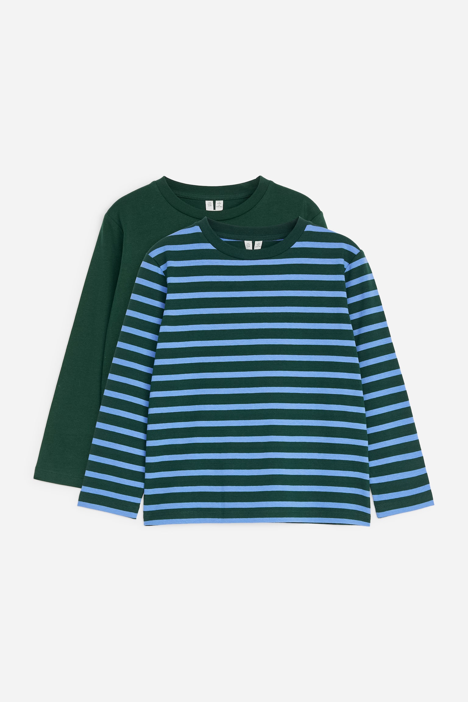 T-shirt met lange mouwen, set van 2 - Groen/blauw/Lila/rood/Roze/bordeauxrood