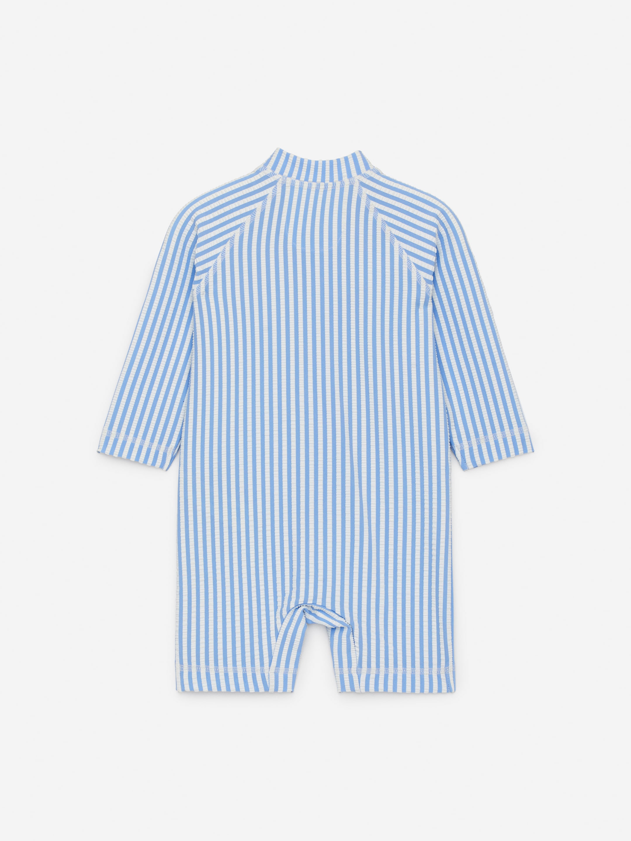 Agrandir l'image: Combinaison de natation longue en seersucker UV - Bleu clair/Blanc - ENFANT | H&M CH 2