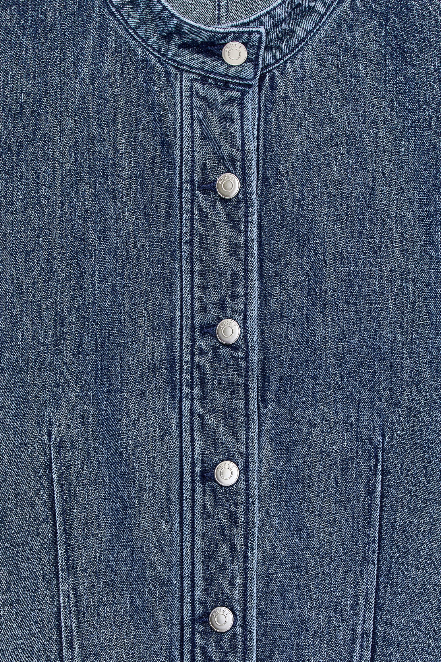 Overshirt in denim - Blu - 3