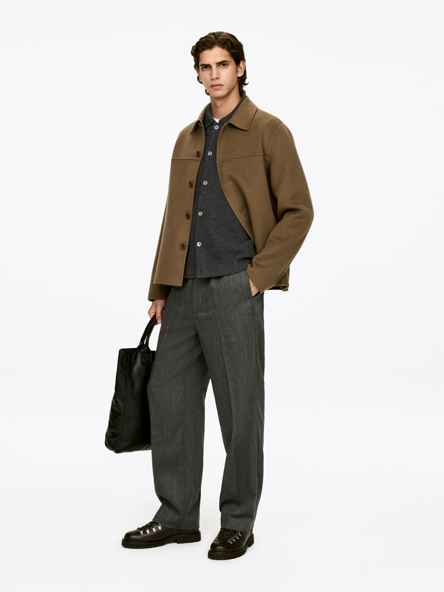 Kofta i valkad ull - Grå - Regular fit - Men - StillMedia/Lookbook - 5