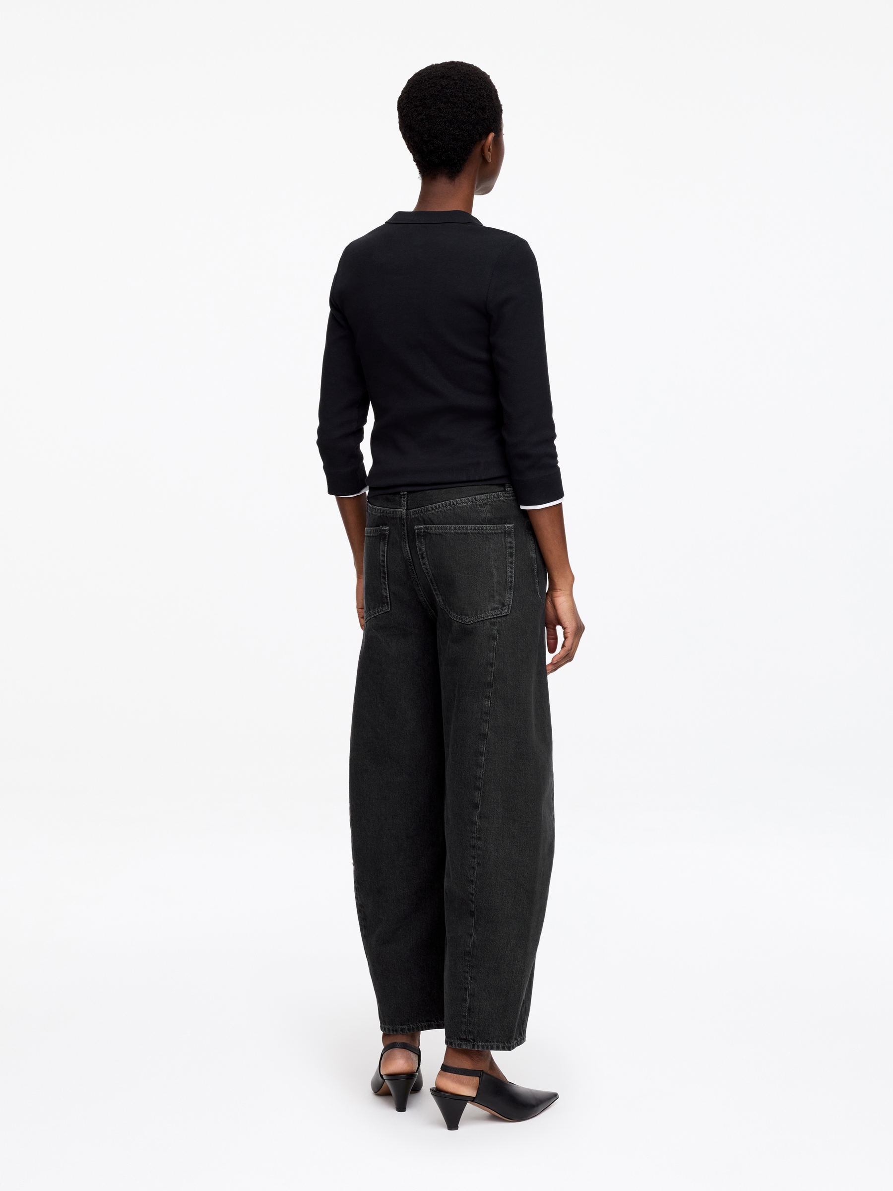 Jean barrel BLOOM - Noir - Relaxed fit - Femme - StillMedia/Lookbook - 6