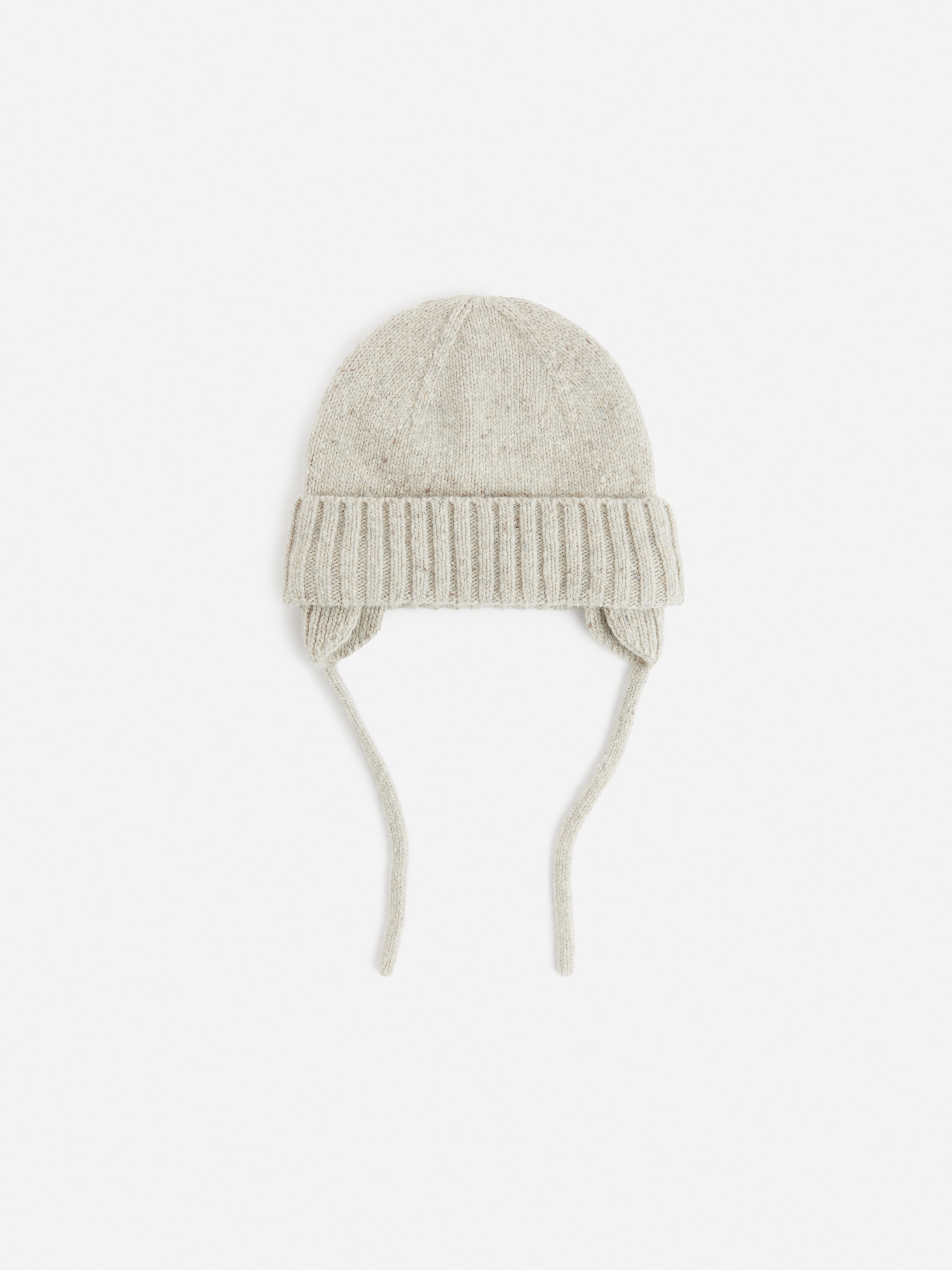 Größeres Bild anzeigen: Beanie aus Noppenwollmischung mit Ohrenklappen - Cremeweiß - Kids | H&M AT 1