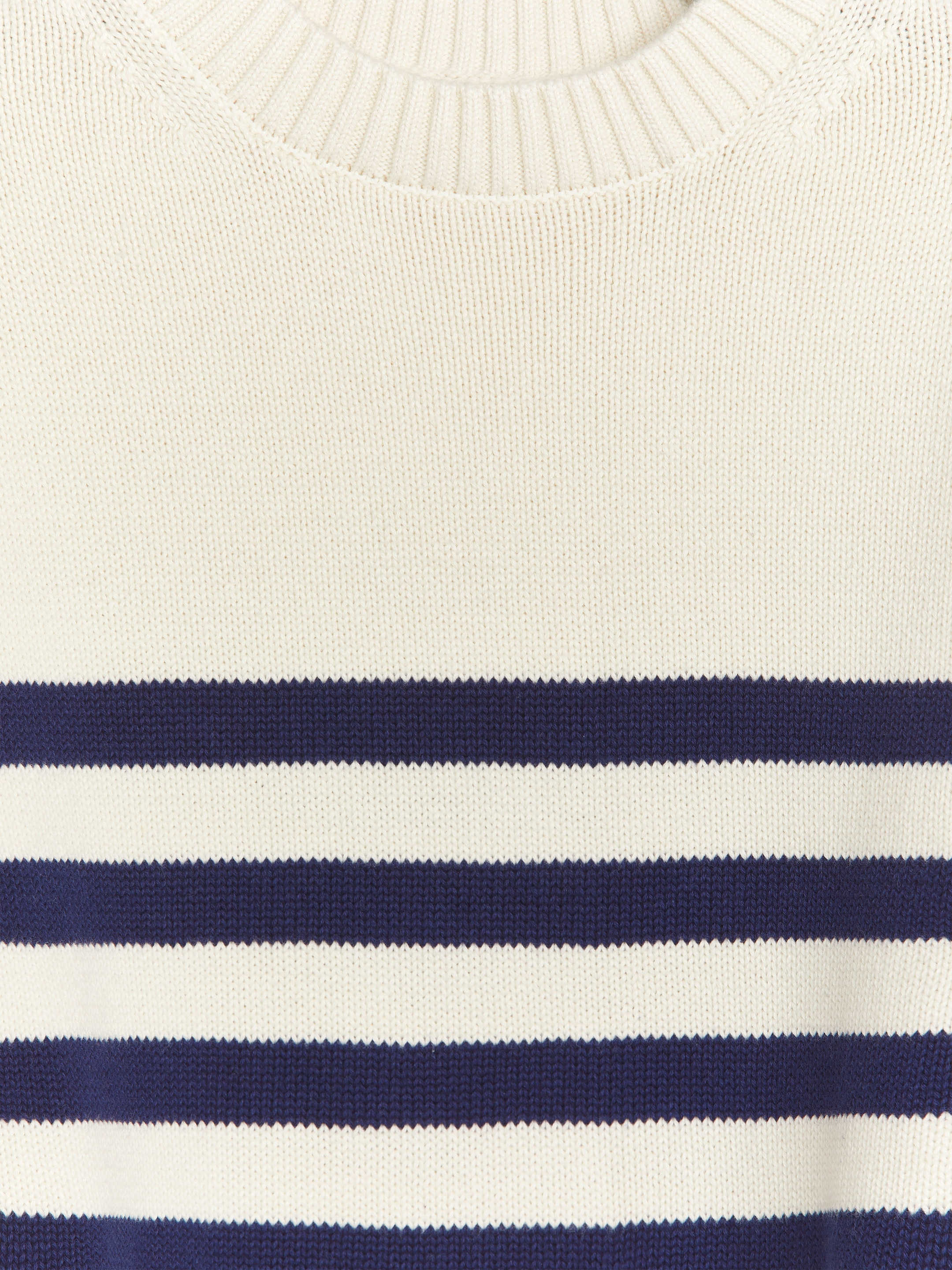 Zobacz większy obraz: Knitted Cotton Jumper - Złamana biel / Granatowy - Dziecko | H&M PL 3