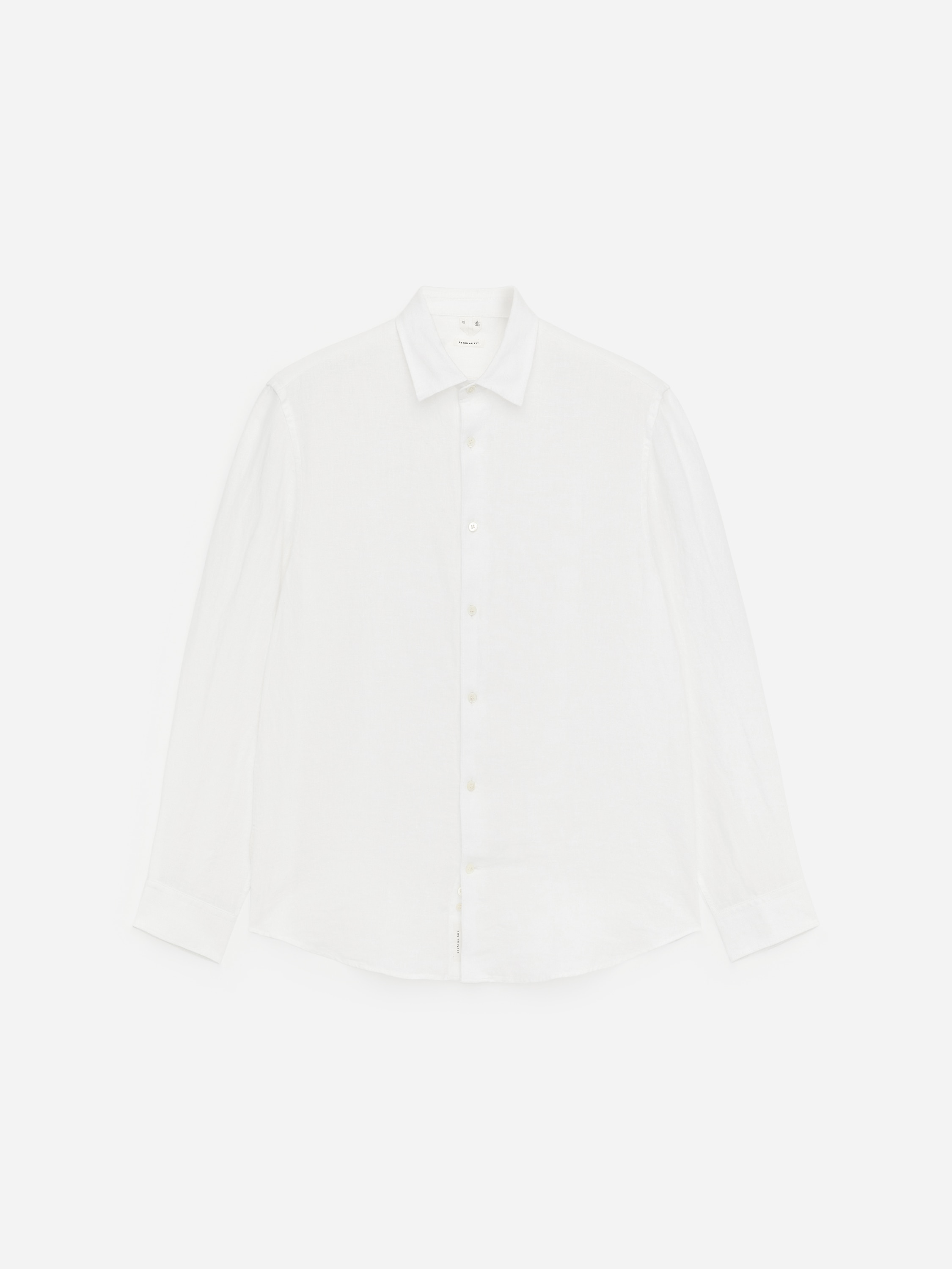 Linneskjorta - Vit/Mörkblå/Khakigrön