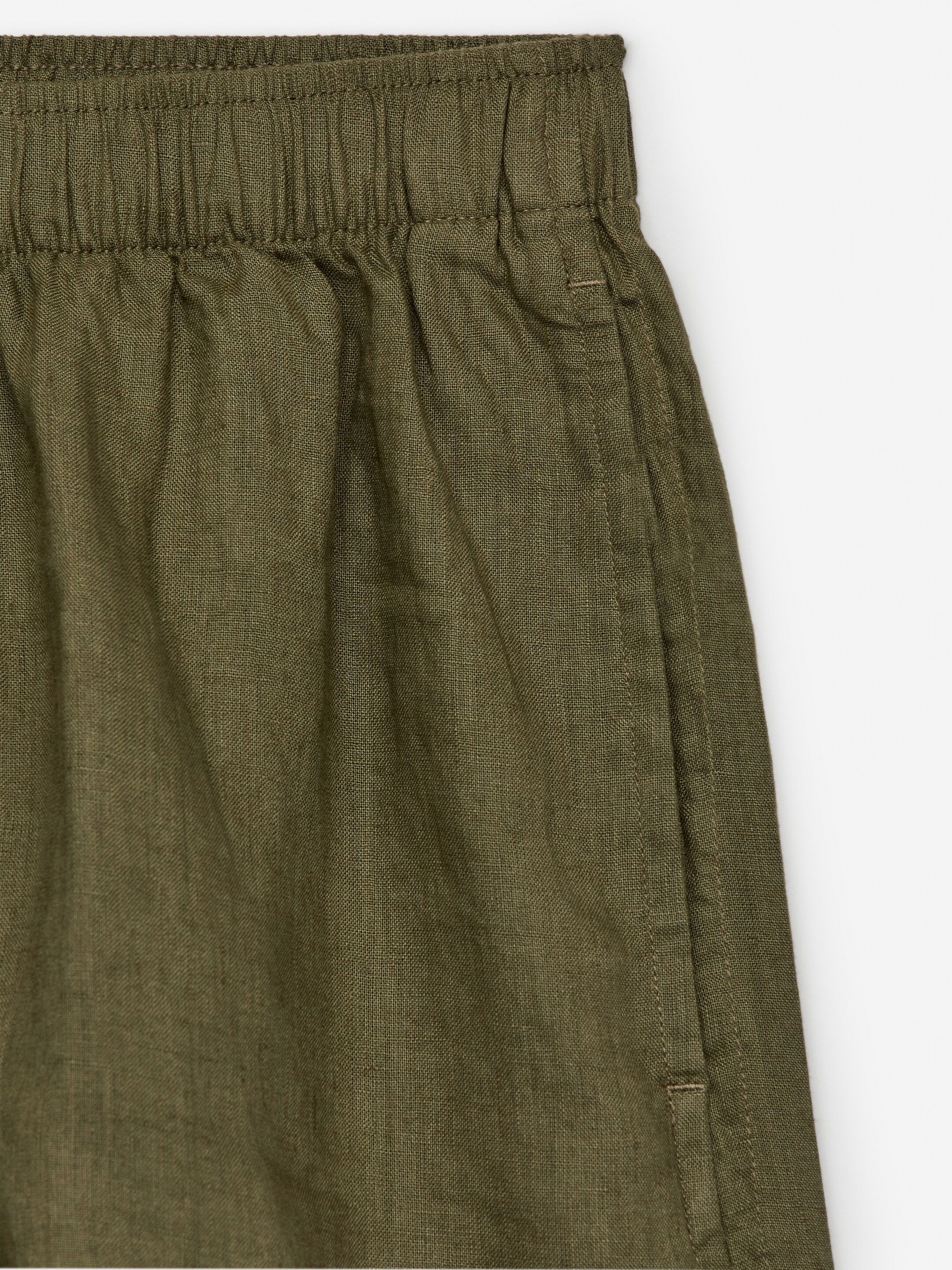 Agrandir l'image: Short en lin - Vert kaki - FEMME | H&M FR 2