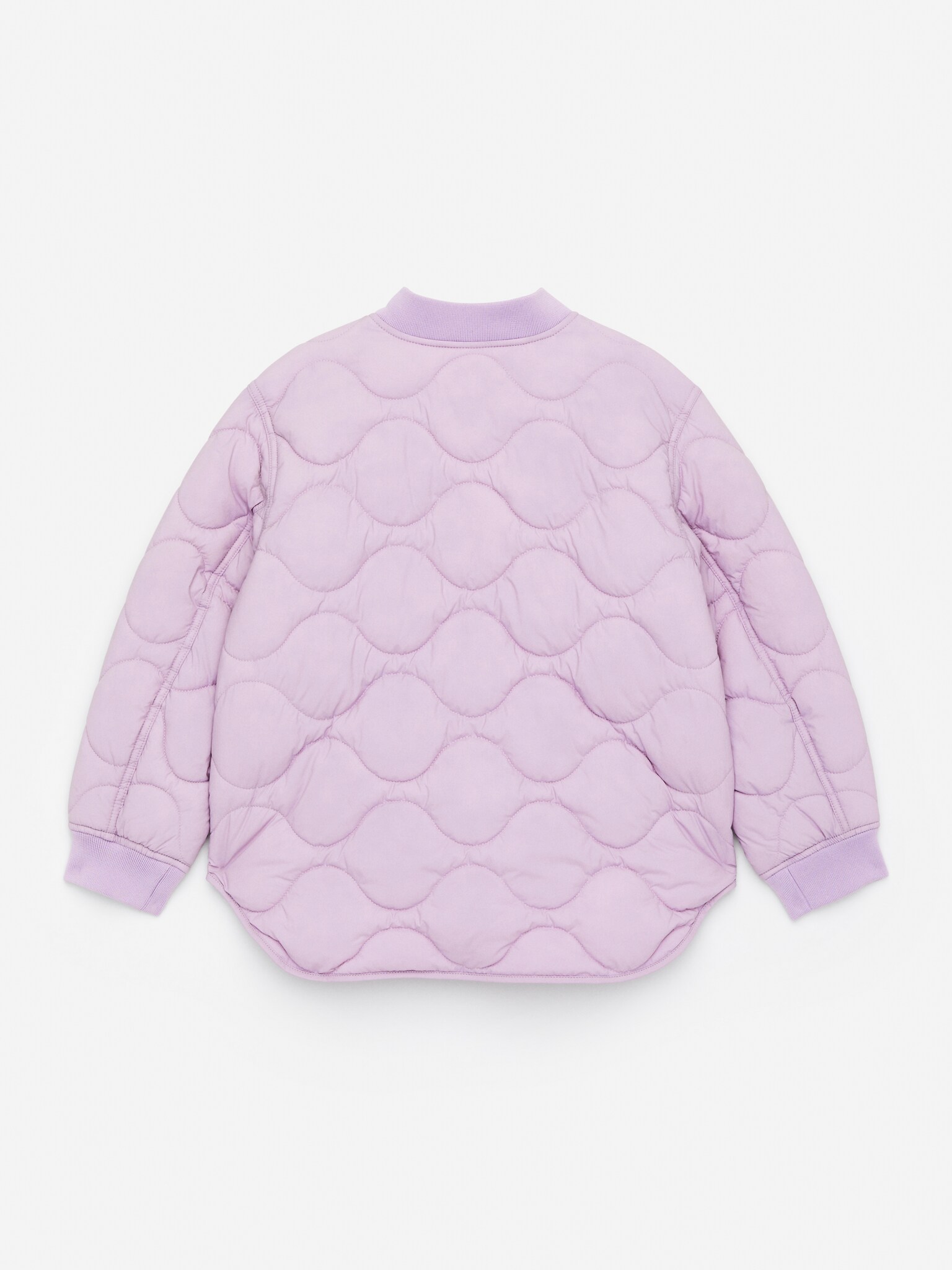 Prešívaná bunda - Fialová/Khaki zelená/Jasná modrá - 4