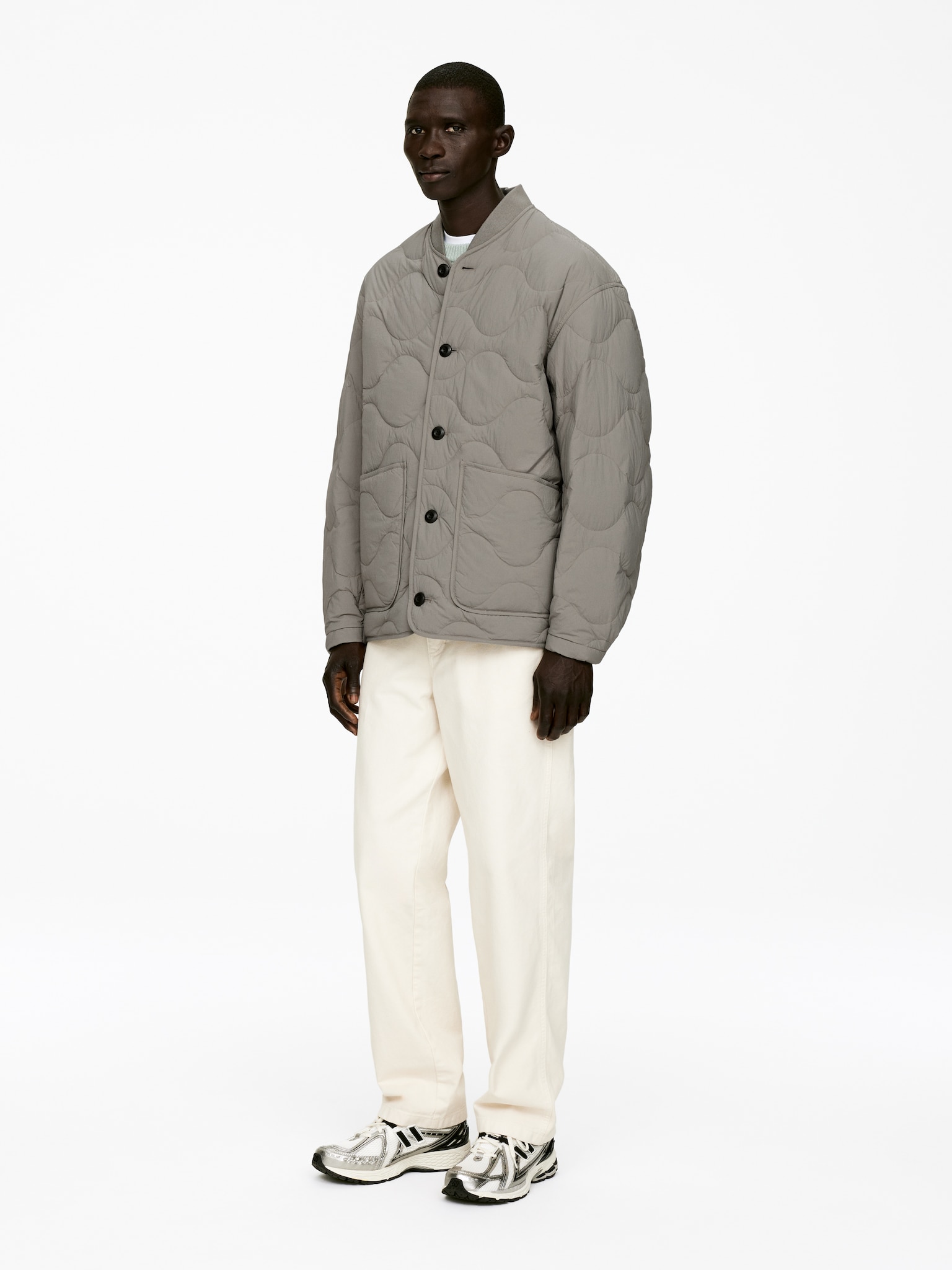 Veste matelassée Upcycled Down - gris/Rouge brun foncé - 5