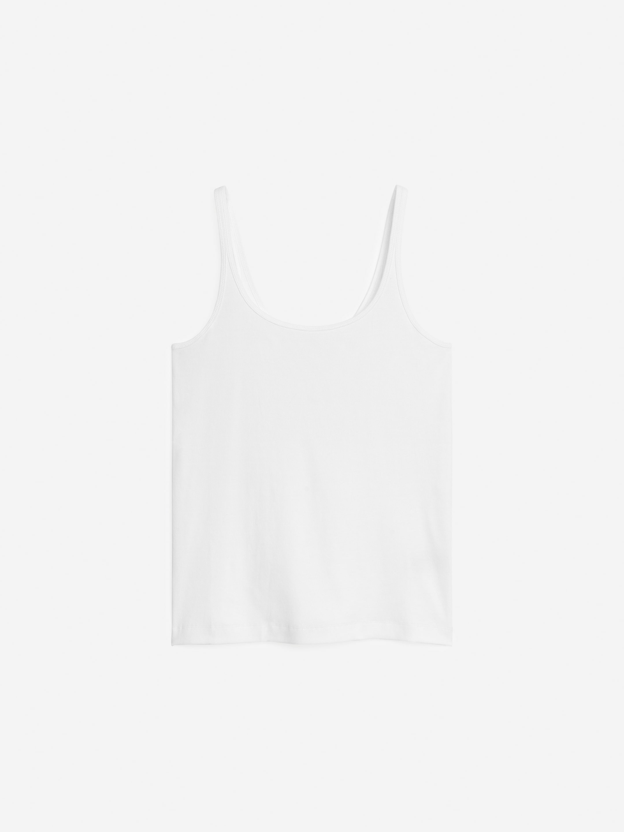 Se større billede: Ribbed Tank Top - Hvid - DAME | H&M DK 1