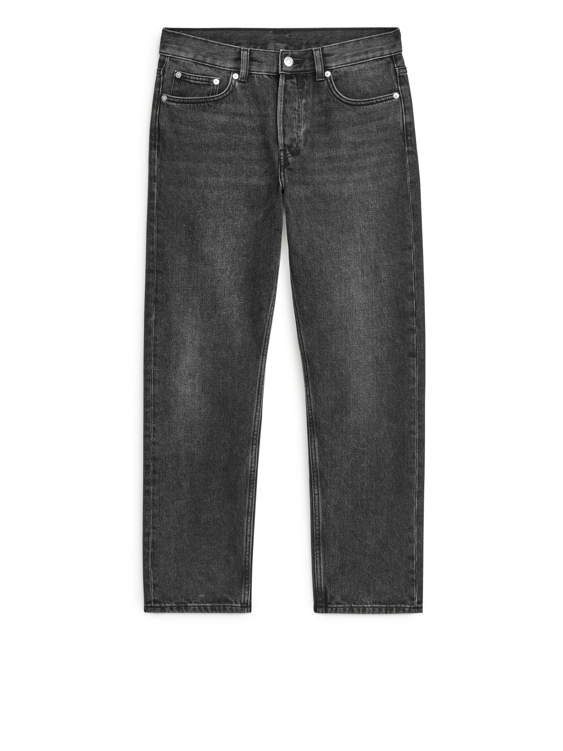 PARK CROPPED Regular Straight Jeans – Washed – ARKET SE