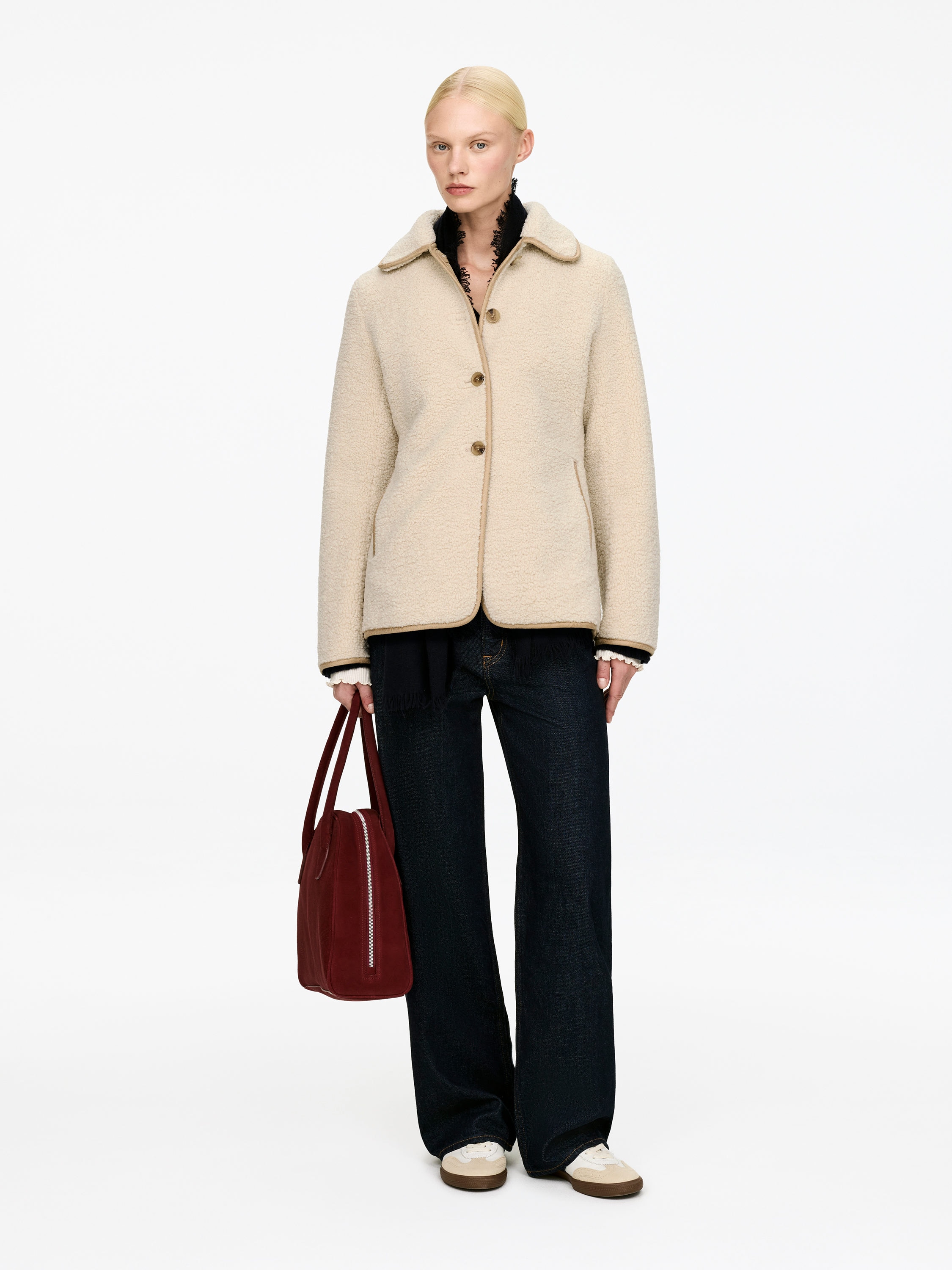 Pile Jacket - Beige - Regular fit - Women - StillMedia/Lookbook - 5